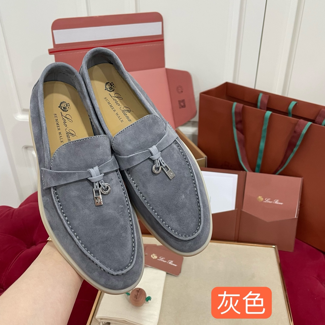 🌾G219专柜原单品质所见即所得Loro Pian*经典爆款出品lp顶级版本 英伦流苏平底乐福鞋原来这就