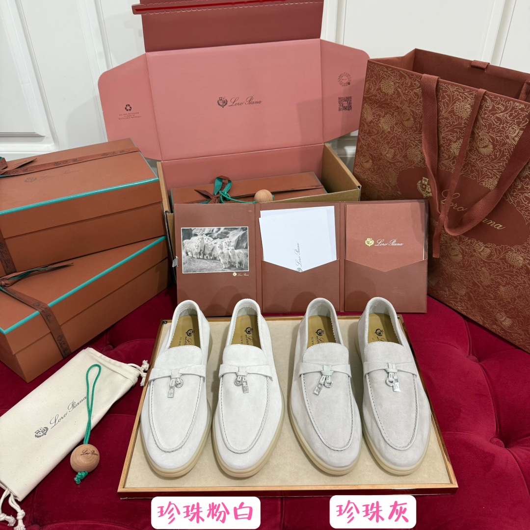 🌾G219专柜原单品质所见即所得Loro Pian*经典爆款出品lp顶级版本 英伦流苏平底乐福鞋原来这就