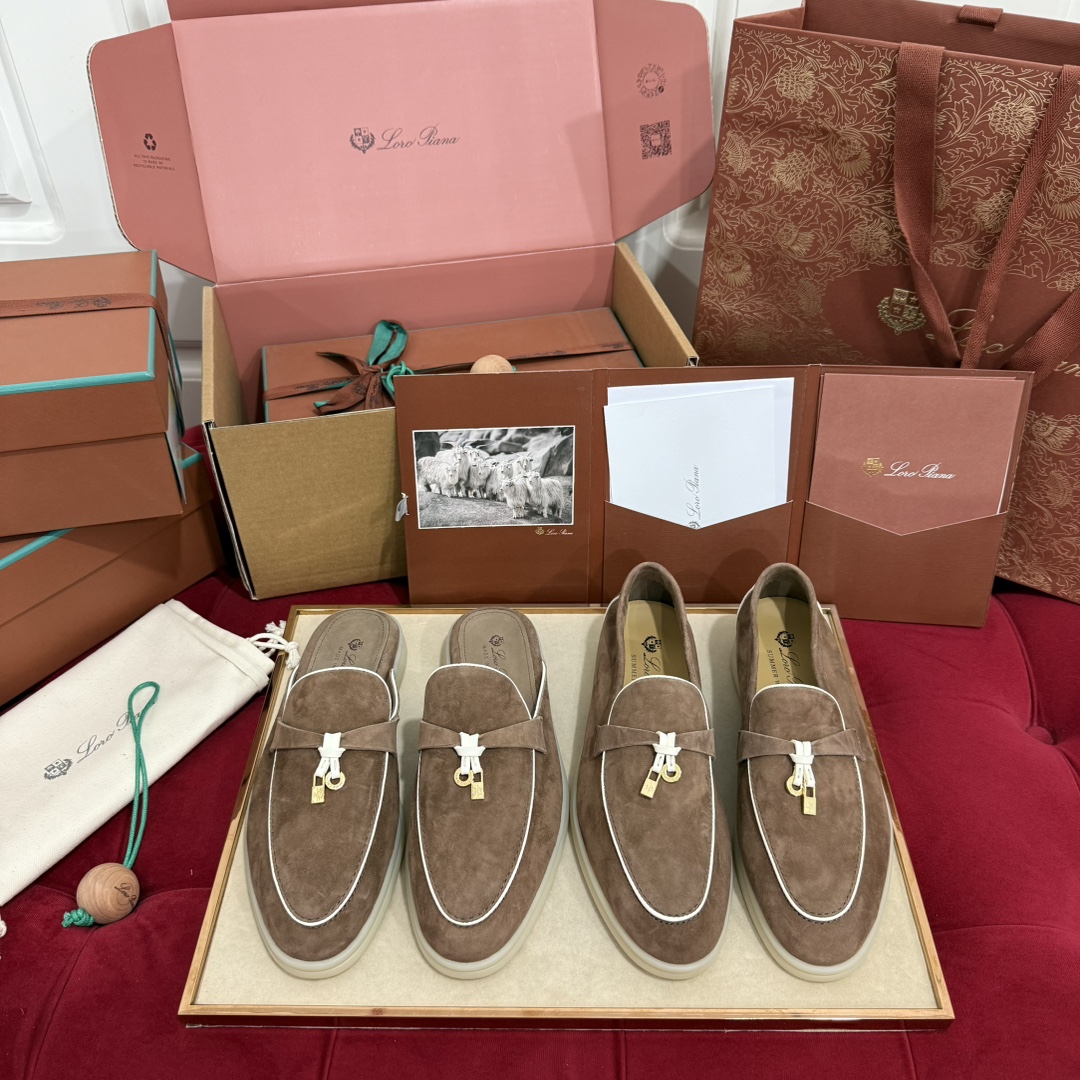 🌾G219专柜原单品质所见即所得Loro Pian*经典爆款出品lp顶级版本 英伦流苏平底乐福鞋原来这就