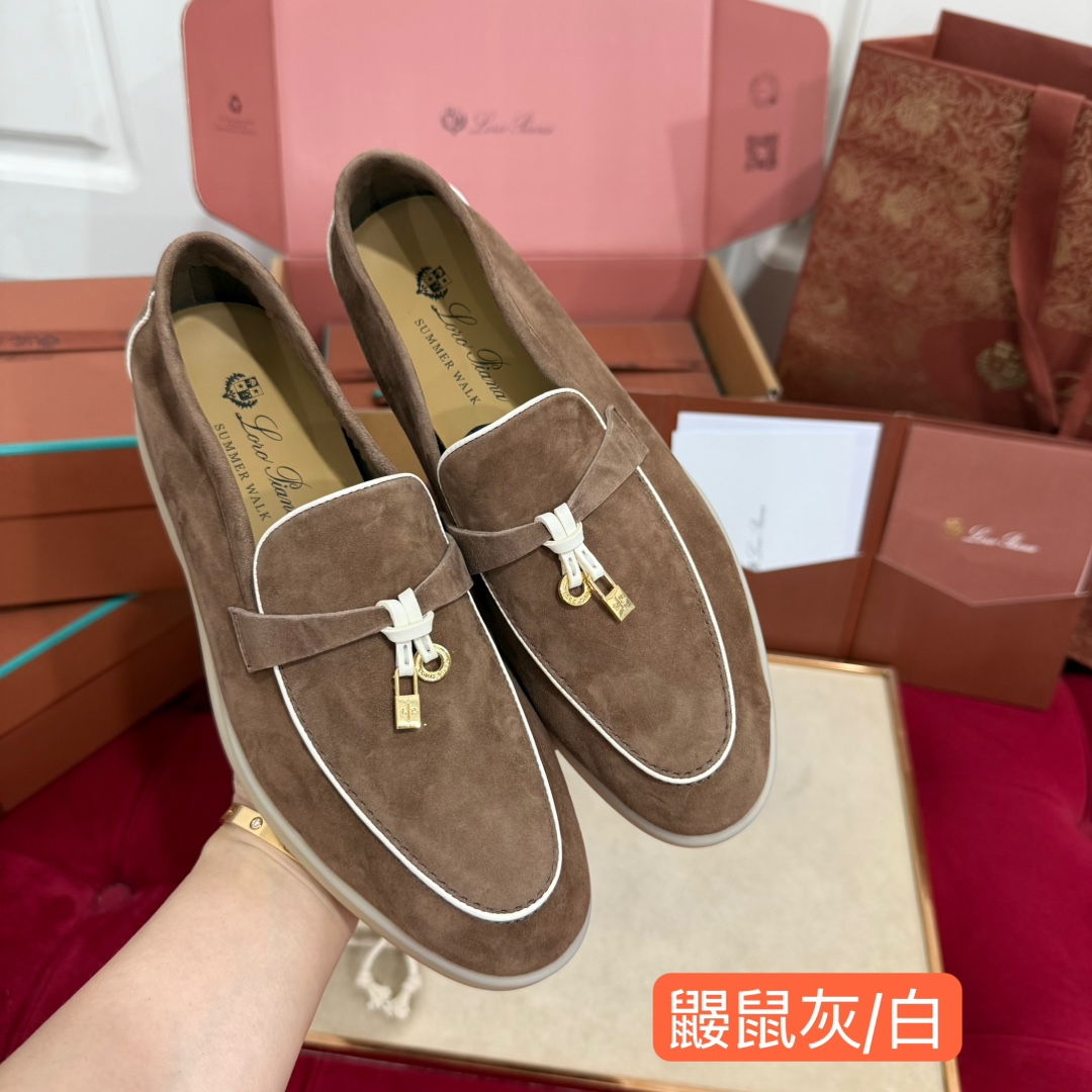 🌾G219专柜原单品质所见即所得Loro Pian*经典爆款出品lp顶级版本 英伦流苏平底乐福鞋原来这就