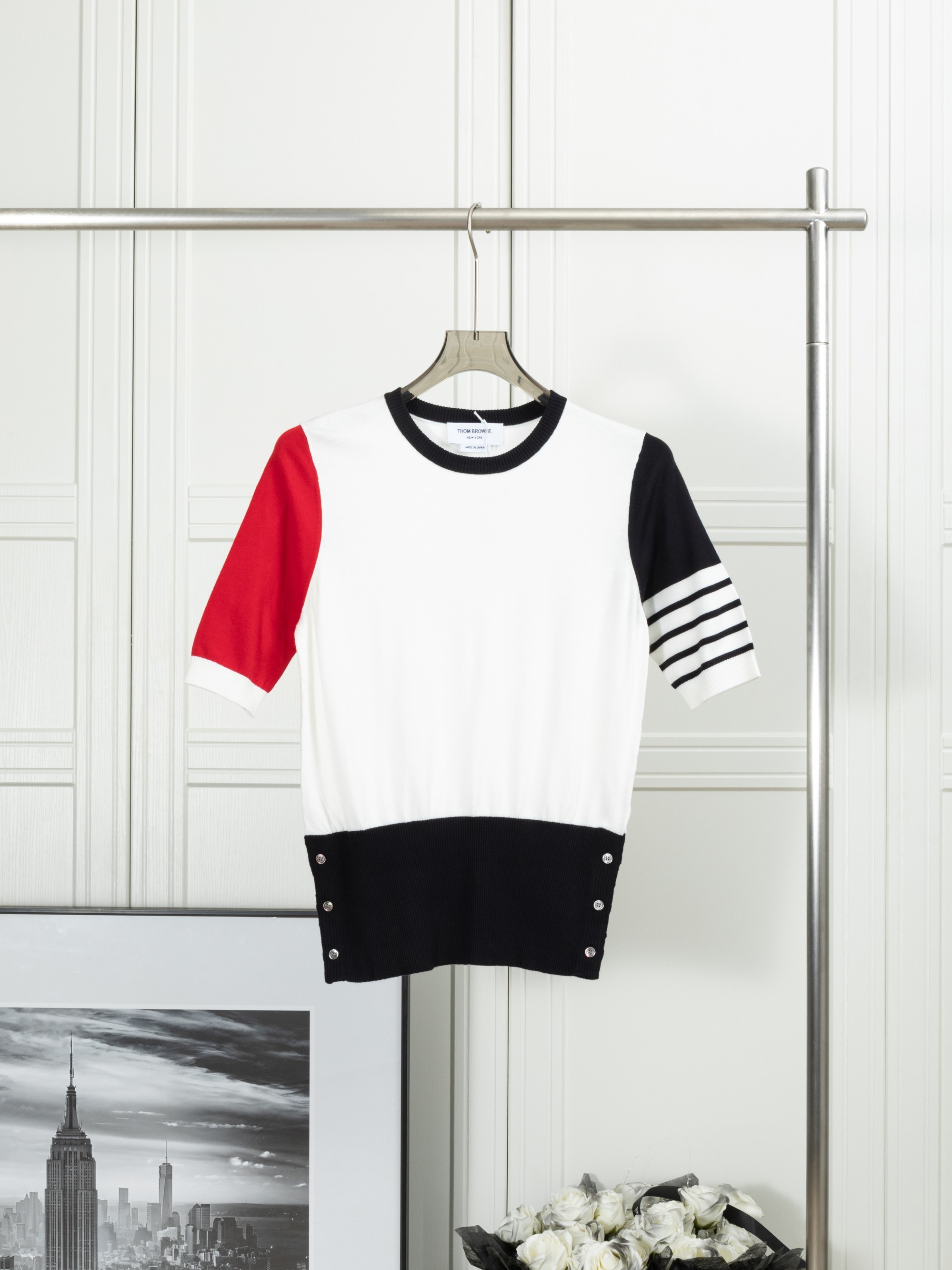 𝑻𝒉𝒐𝒎 𝑩𝒓𝒐𝒘𝒏𝒆 (original order, top quality, highest version, 2-day delivery) Thom Browne: Color-block crew neck…