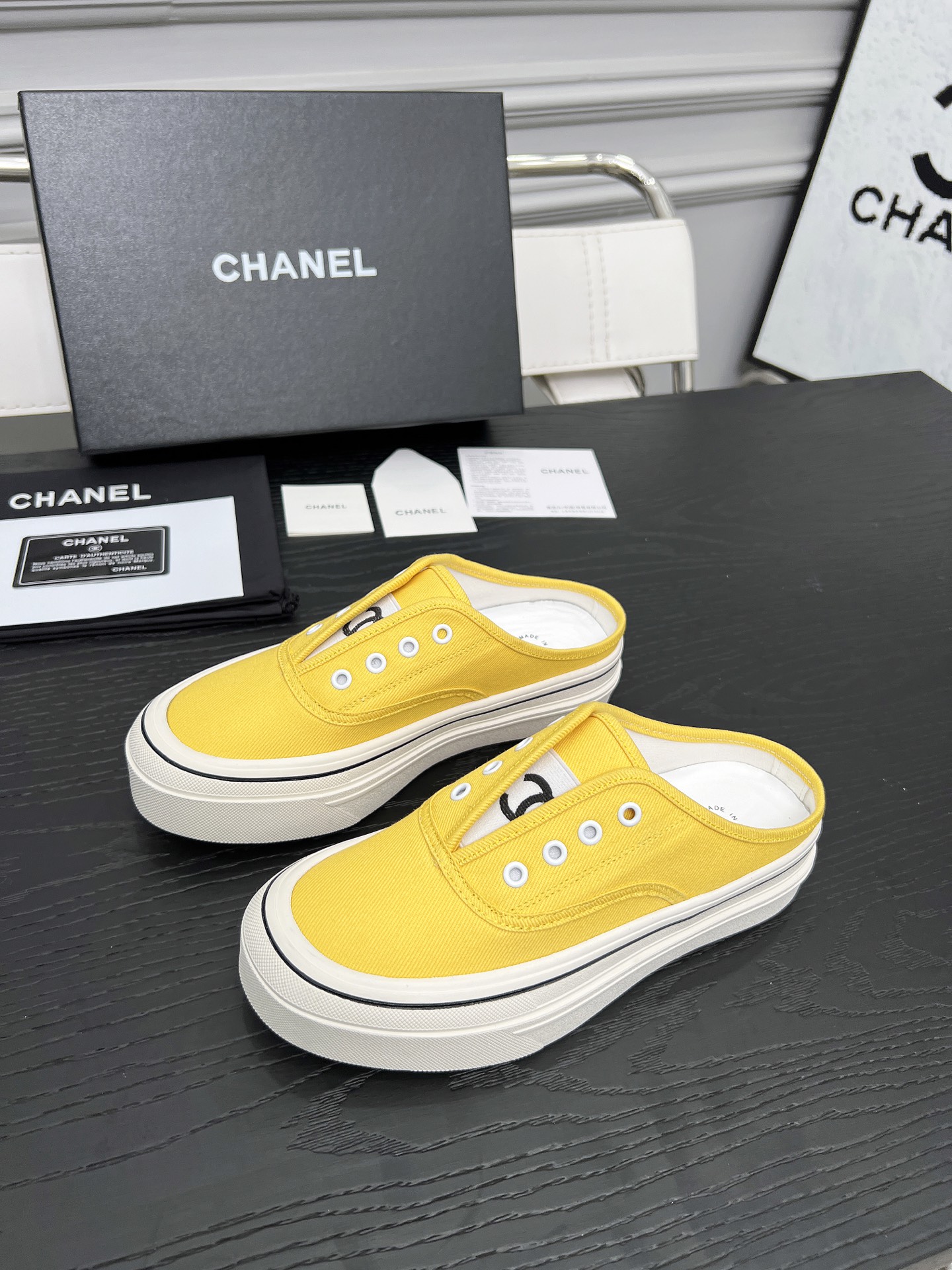 Chanel Canvas Platform Mules: Lightweight, Comfortable, and Stylish Mules 3 i1746325265402 4937 0 2