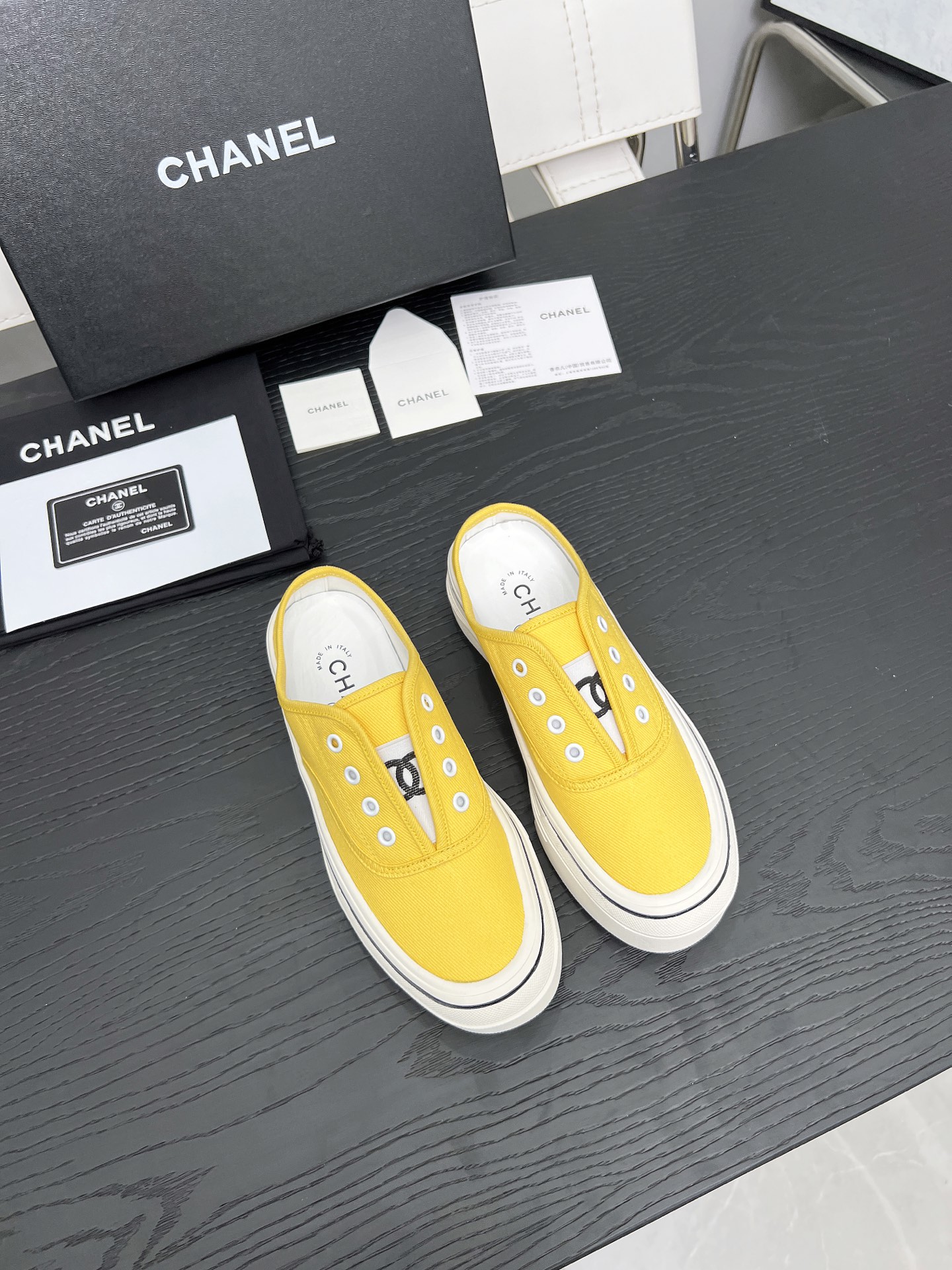 Chanel Canvas Platform Mules: Lightweight, Comfortable, and Stylish Mules 10 i1746325265418 3533 0 8