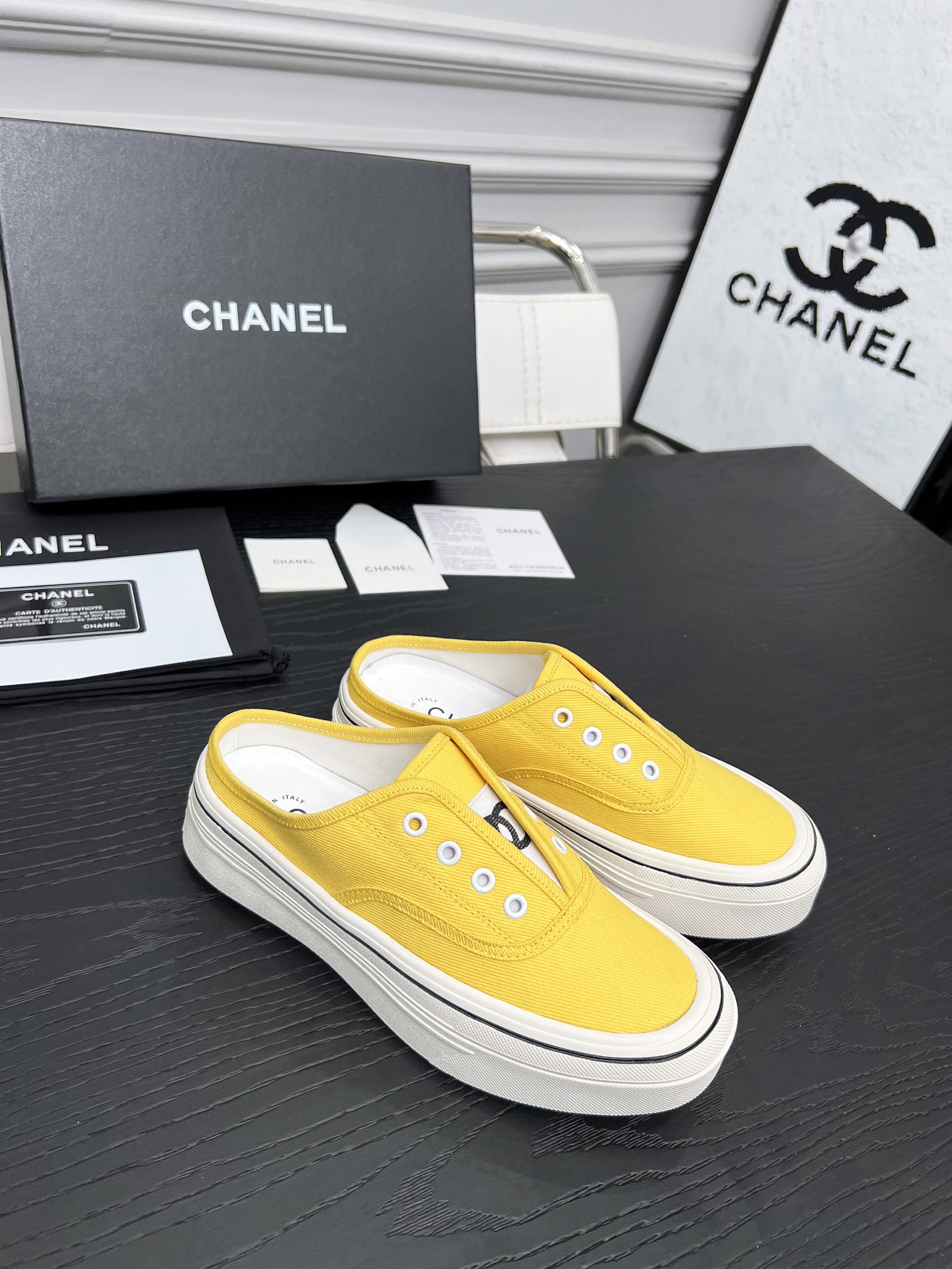 Chanel Canvas Platform Mules: Lightweight, Comfortable, and Stylish Mules 1 Chanel Canvas Platform Mules: Lightweight, Comfortable, and Stylish Mules