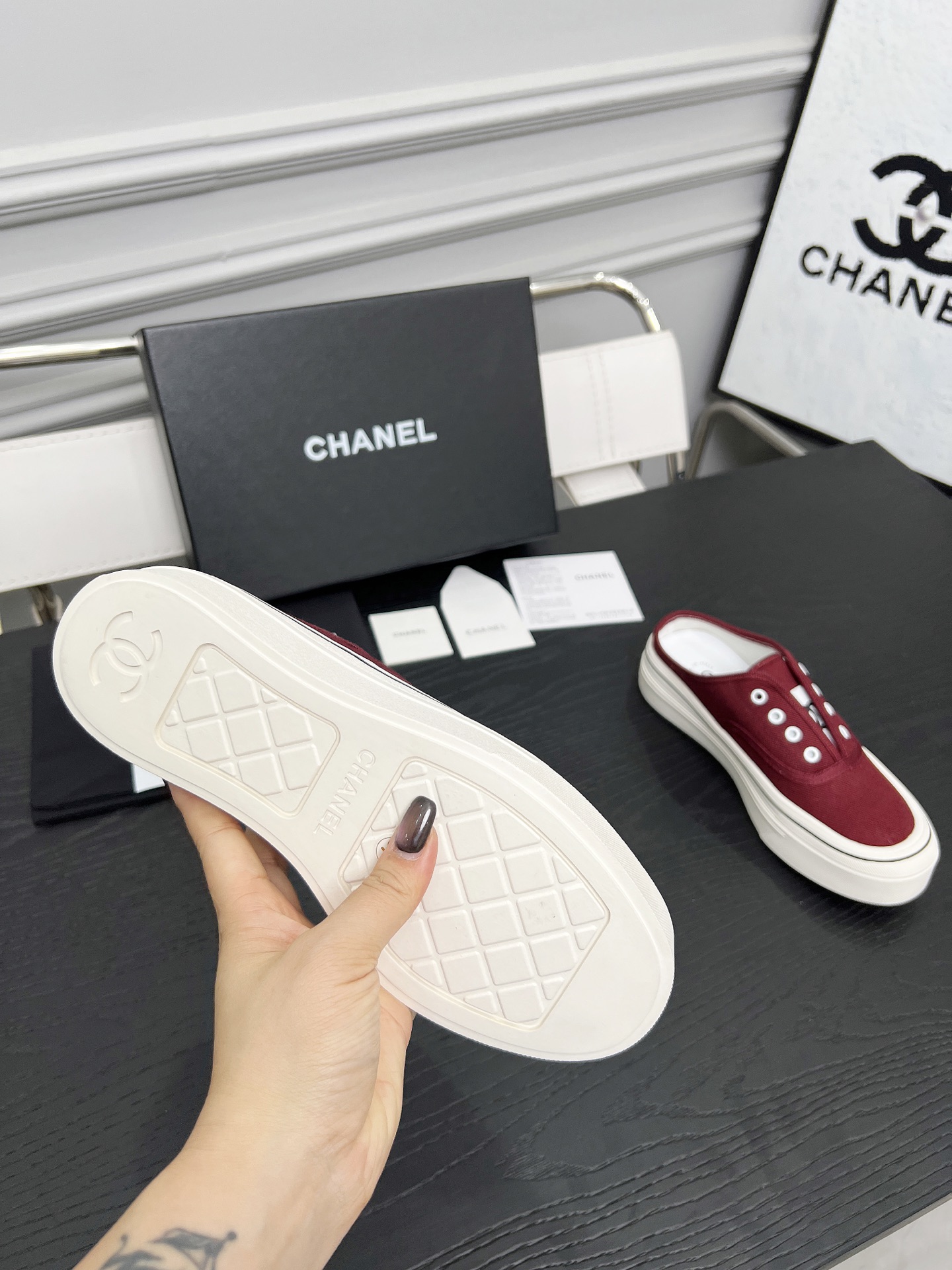 Chanel Canvas Platform Mules - Lightweight & Comfortable Summer Shoes 9 i1746325306853 8436 0 5