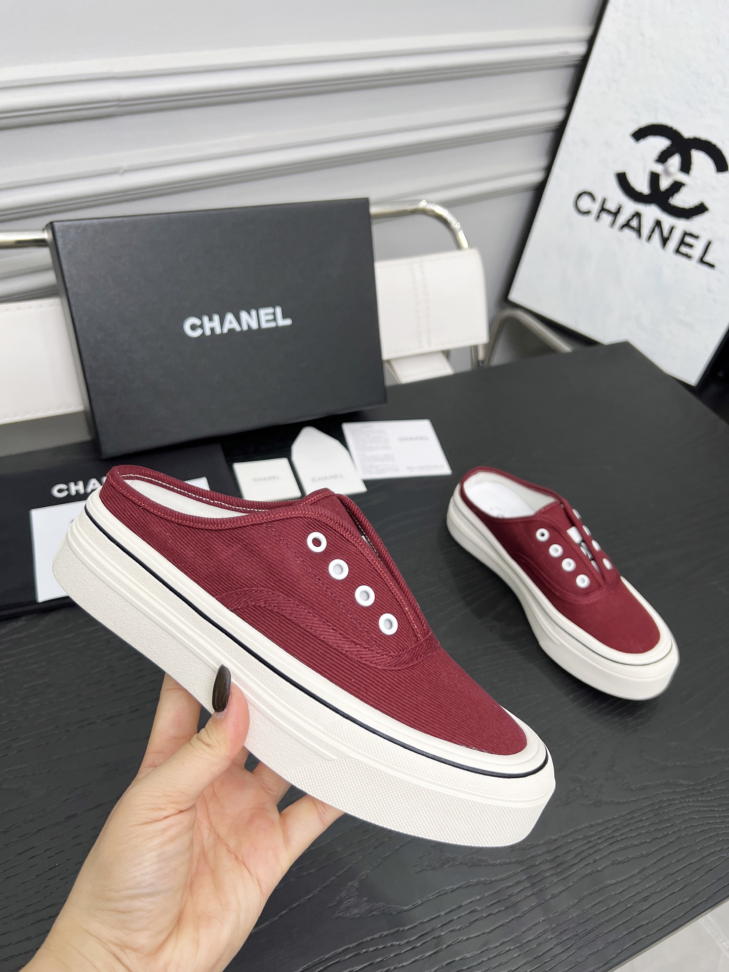 Chanel Canvas Platform Mules - Lightweight & Comfortable Summer Shoes 4 i1746325306855 7948 0 0