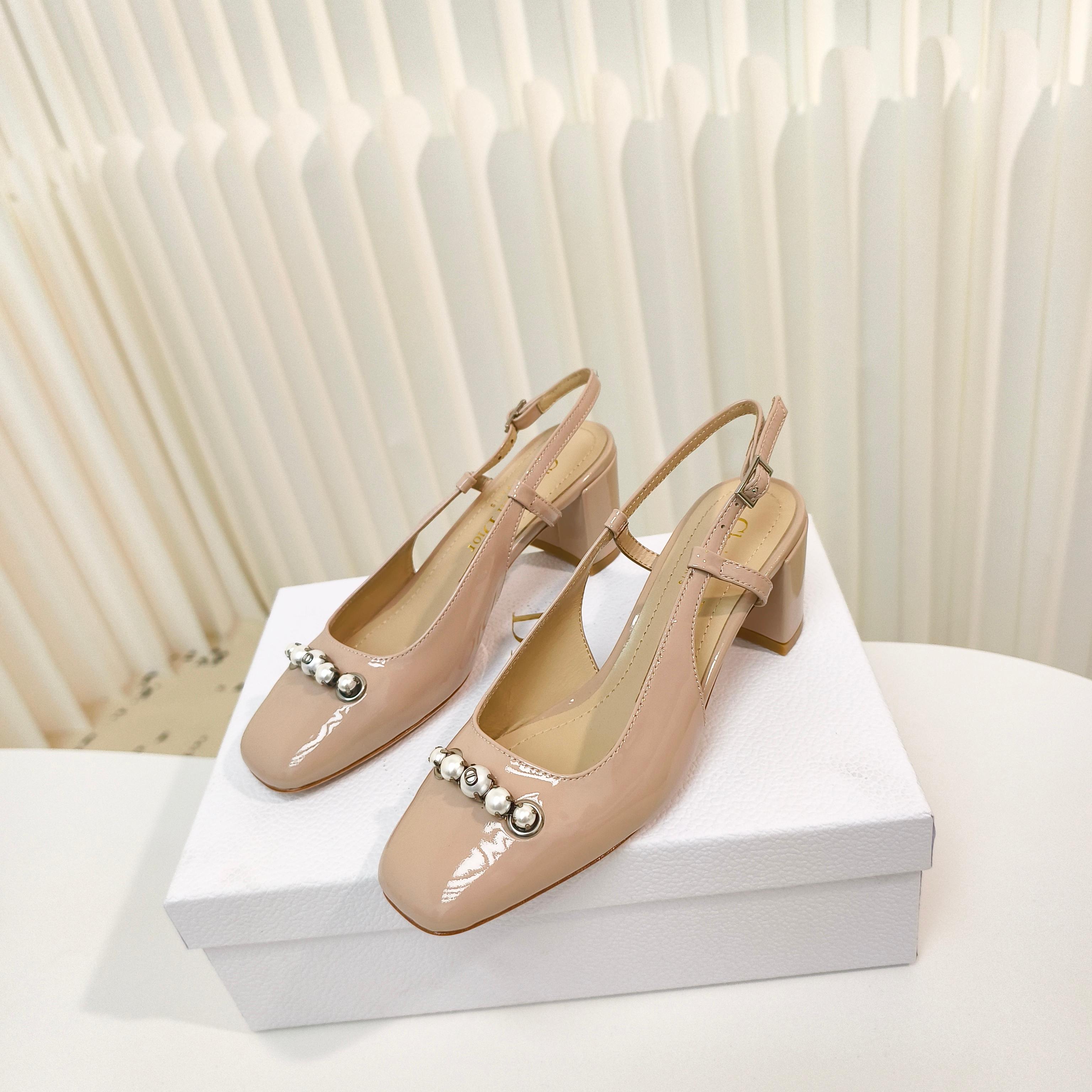 NO:239796,Dior Paris candy color pearl high heel ballet shoes, wear the girl's heart into a high-quality artwork 