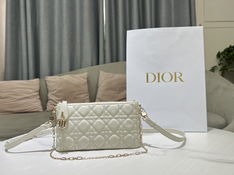 Dior Bags Handbags White Resin Sheepskin Spring Collection Chains