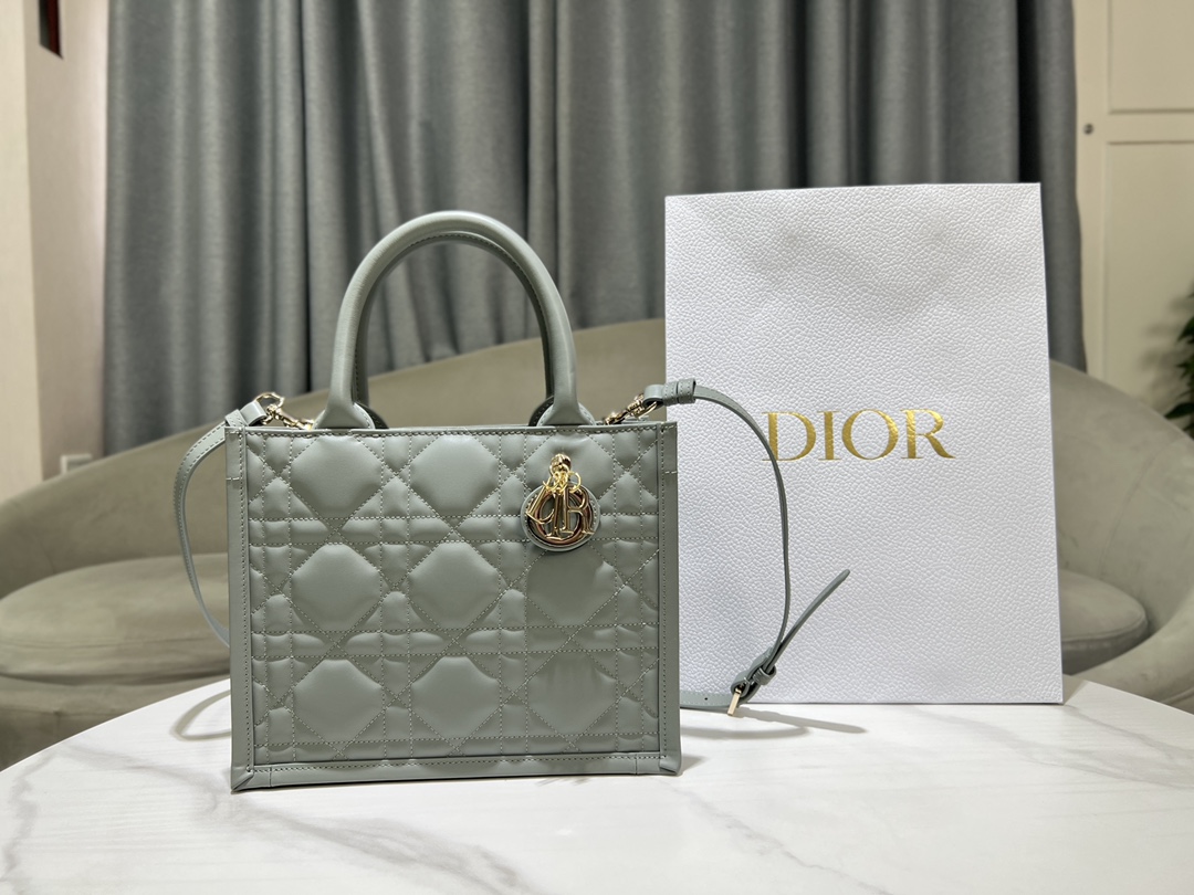 Dior Book Tote Fashion
 Handbags Tote Bags Gold Grey Cashmere Cowhide