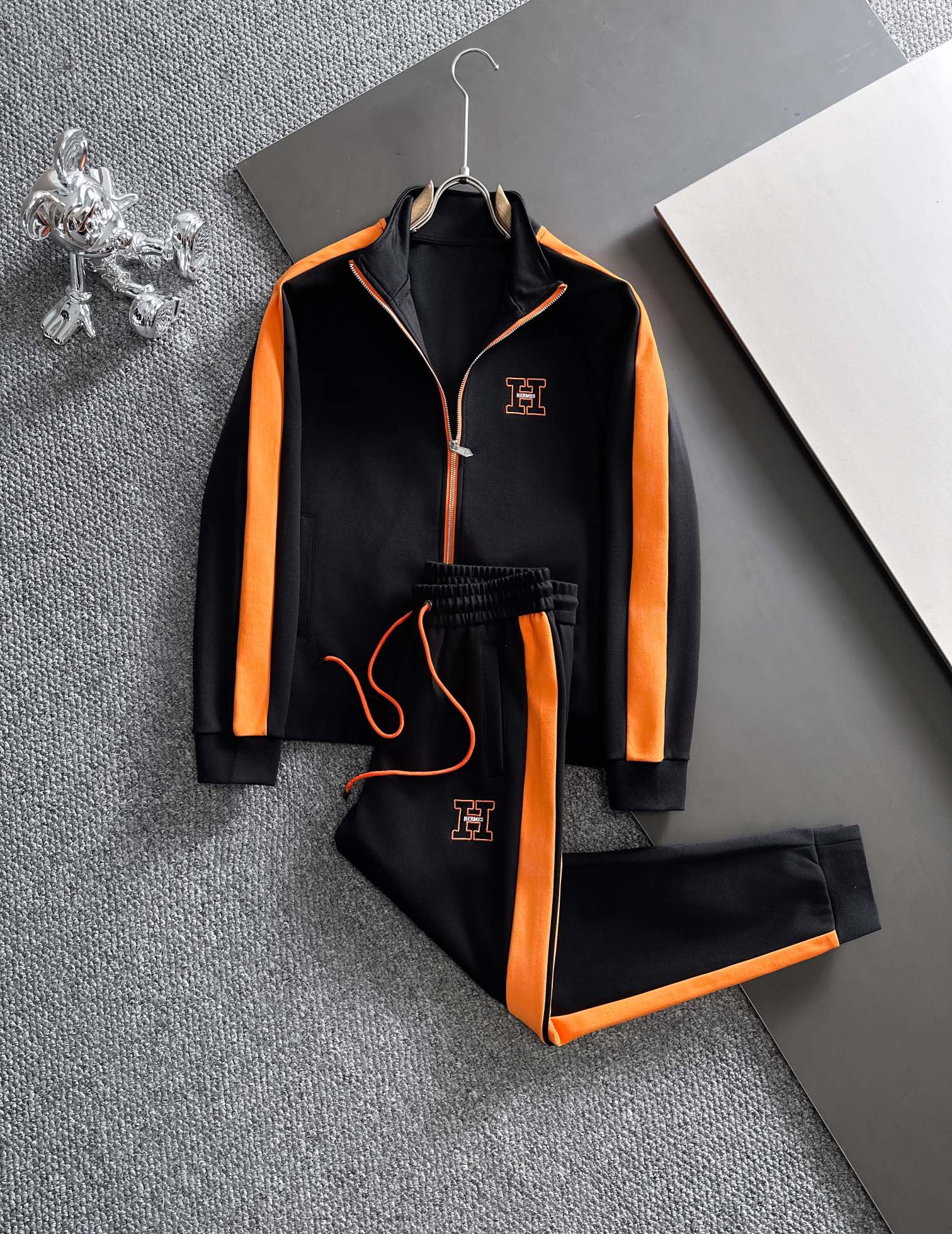 Hermes Clothing Cardigans Cotton Fall/Winter Collection Fashion Hooded Top