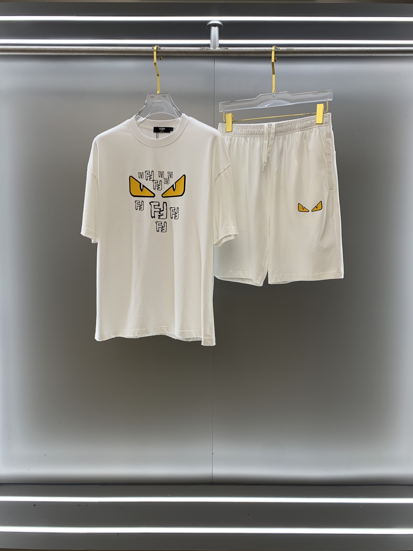 Fendi Spring/Summer Cotton Short Sleeve & Shorts Set - Premium Quality 2 i1746725972313 7714 0 0