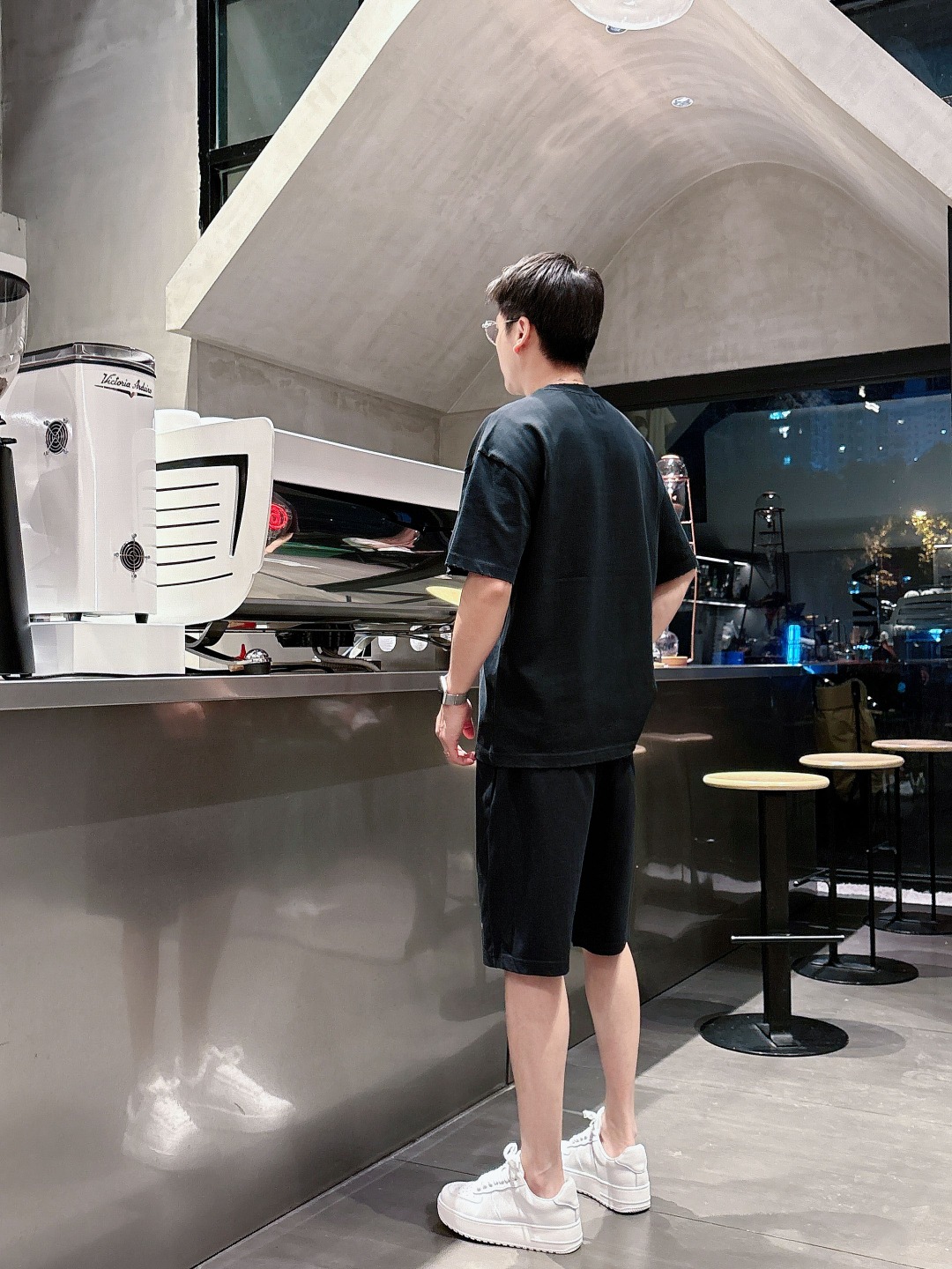 lulu 🔥🔥高端定制 2026春夏新款首发专柜最新款短袖短裤休闲套装 重工凹凸图案设计 领子袖子做破洞