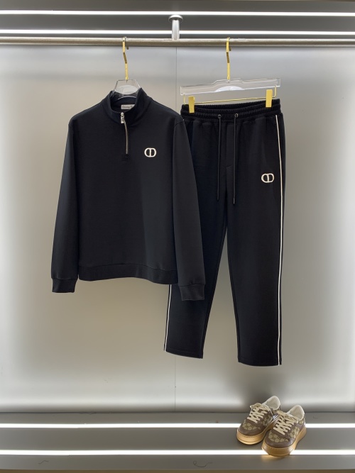 Dior CD Latest Embroidered Pattern Casual Two-Piece Set Tracksuit 1 Dior CD Latest Embroidered Pattern Casual Two-Piece Set Tracksuit