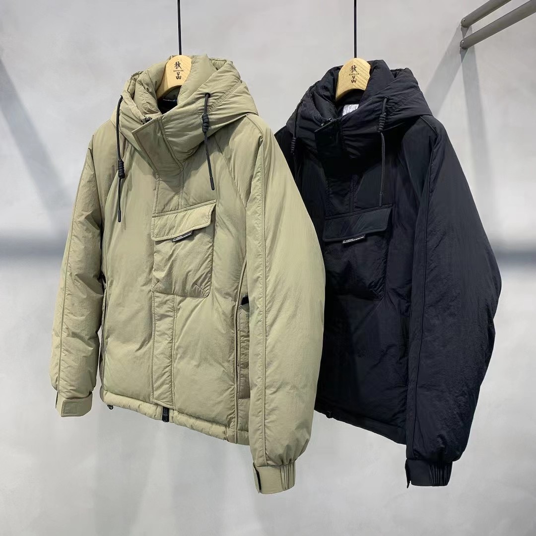 Burberry Knock -off
 Kleding Jas &Jassen Bontmantel Zwart Groen Wit Mannen Witte eend naar beneden Herfst/winter collectie Fashion Bovenzijde met capuchon