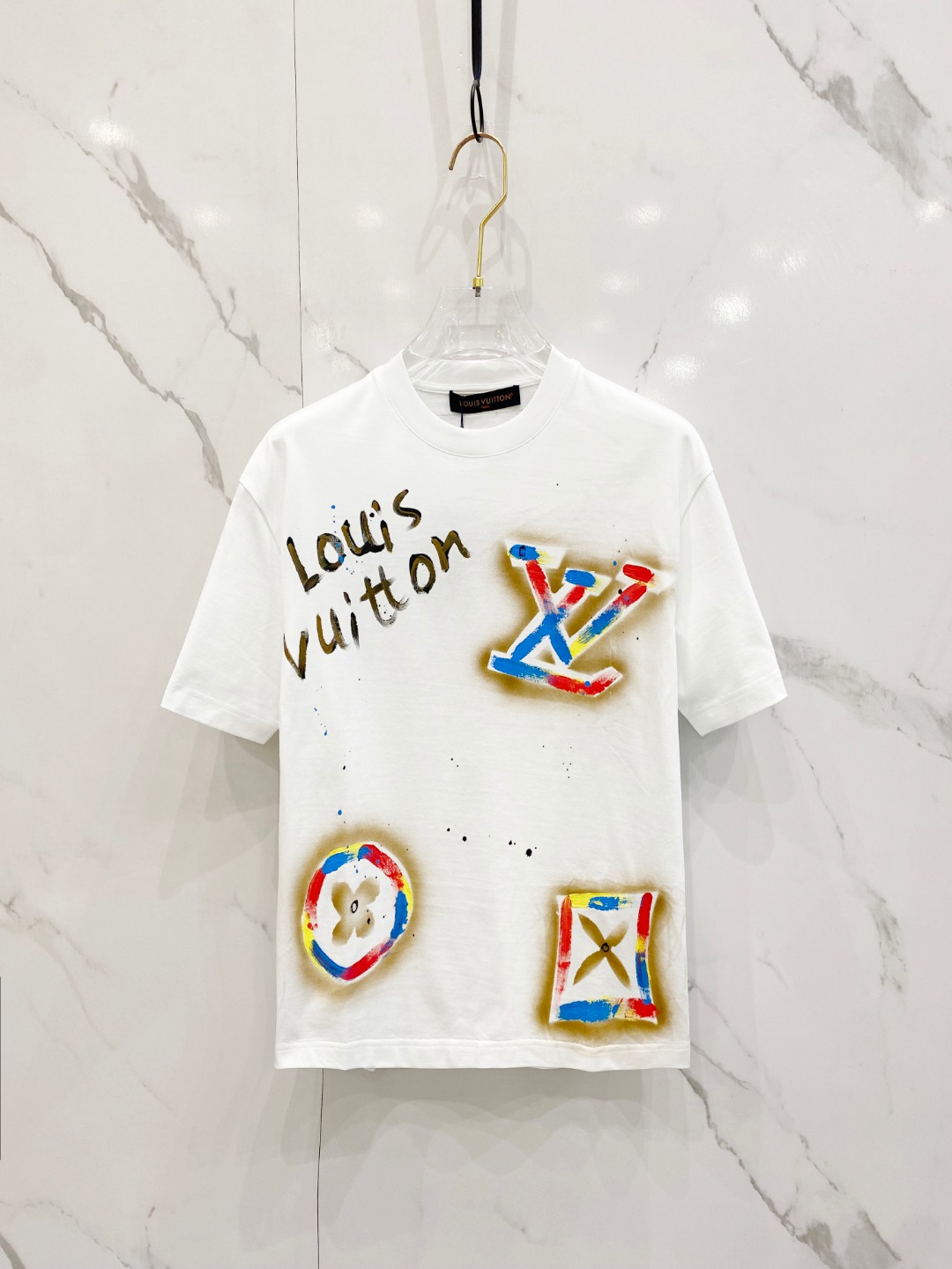 LV   2025春夏新款首发专柜最新款短袖圆领T恤 高端订制 设...