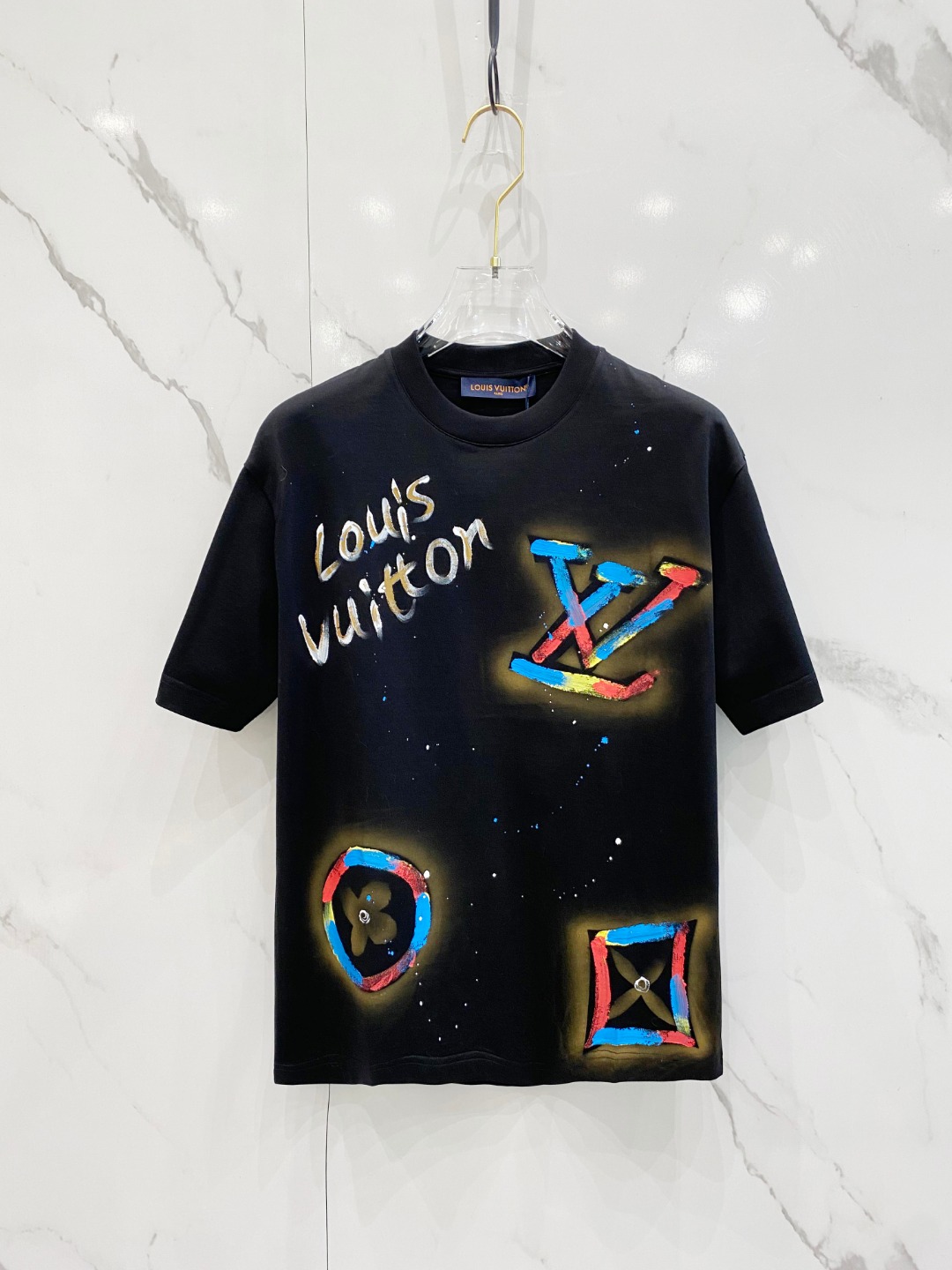 LV   2025春夏新款首发专柜最新款短袖圆领T恤 高端订制 设...