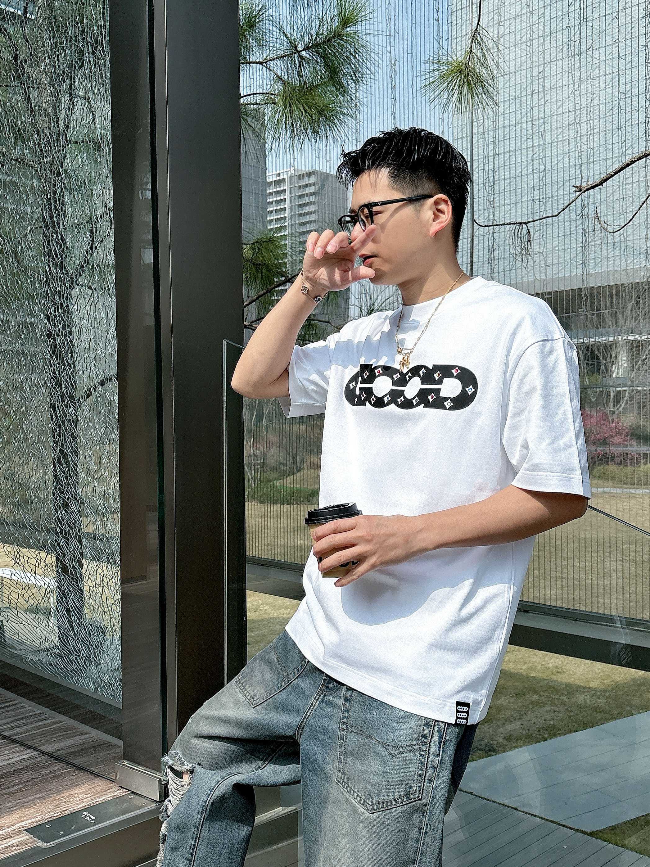     GOODBRAND  2025春夏新款首发专柜最新款短袖圆领T恤 高端订制 设计前卫时尚！品牌l