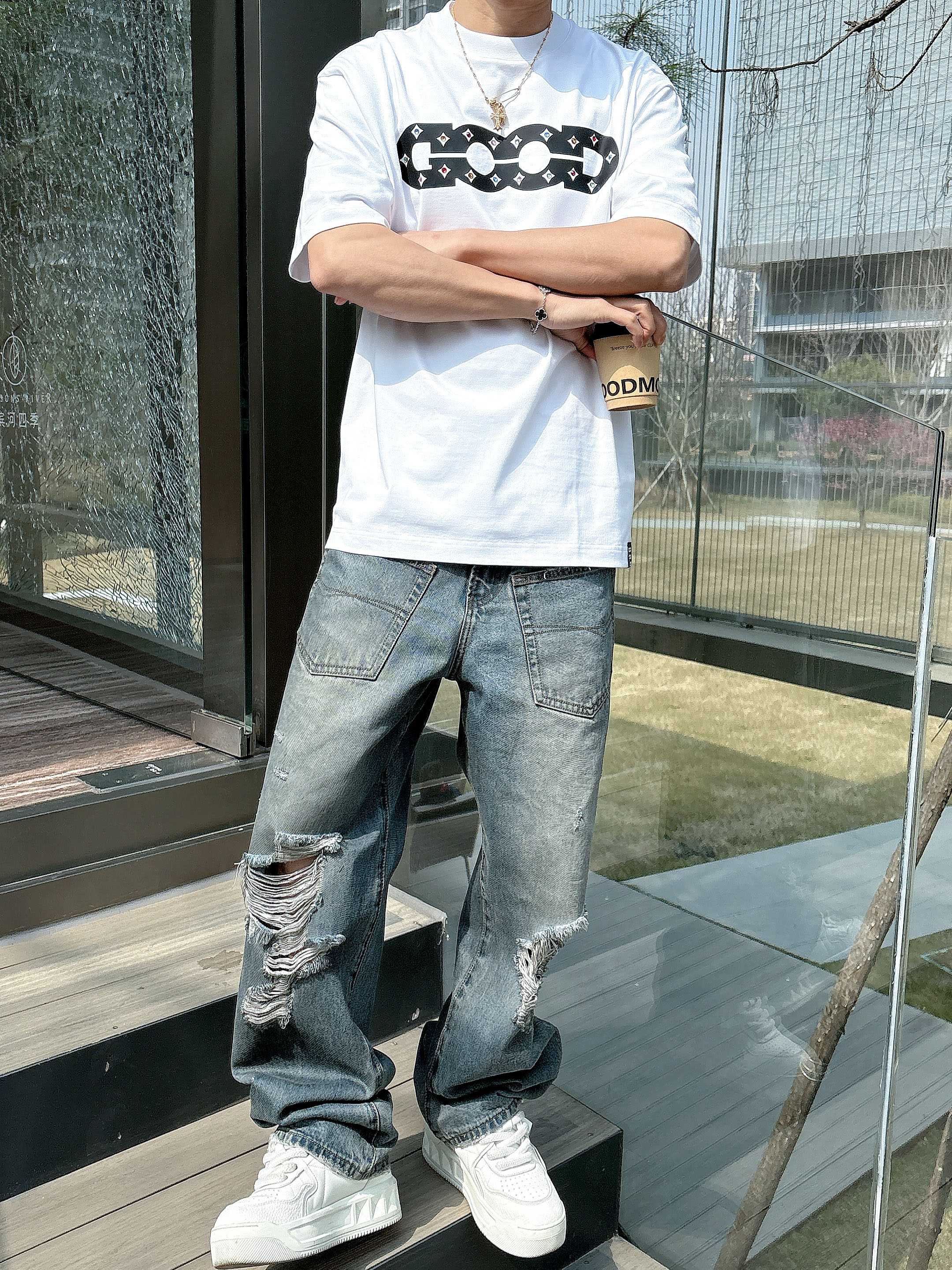     GOODBRAND  2025春夏新款首发专柜最新款短袖圆领T恤 高端订制 设计前卫时尚！品牌l