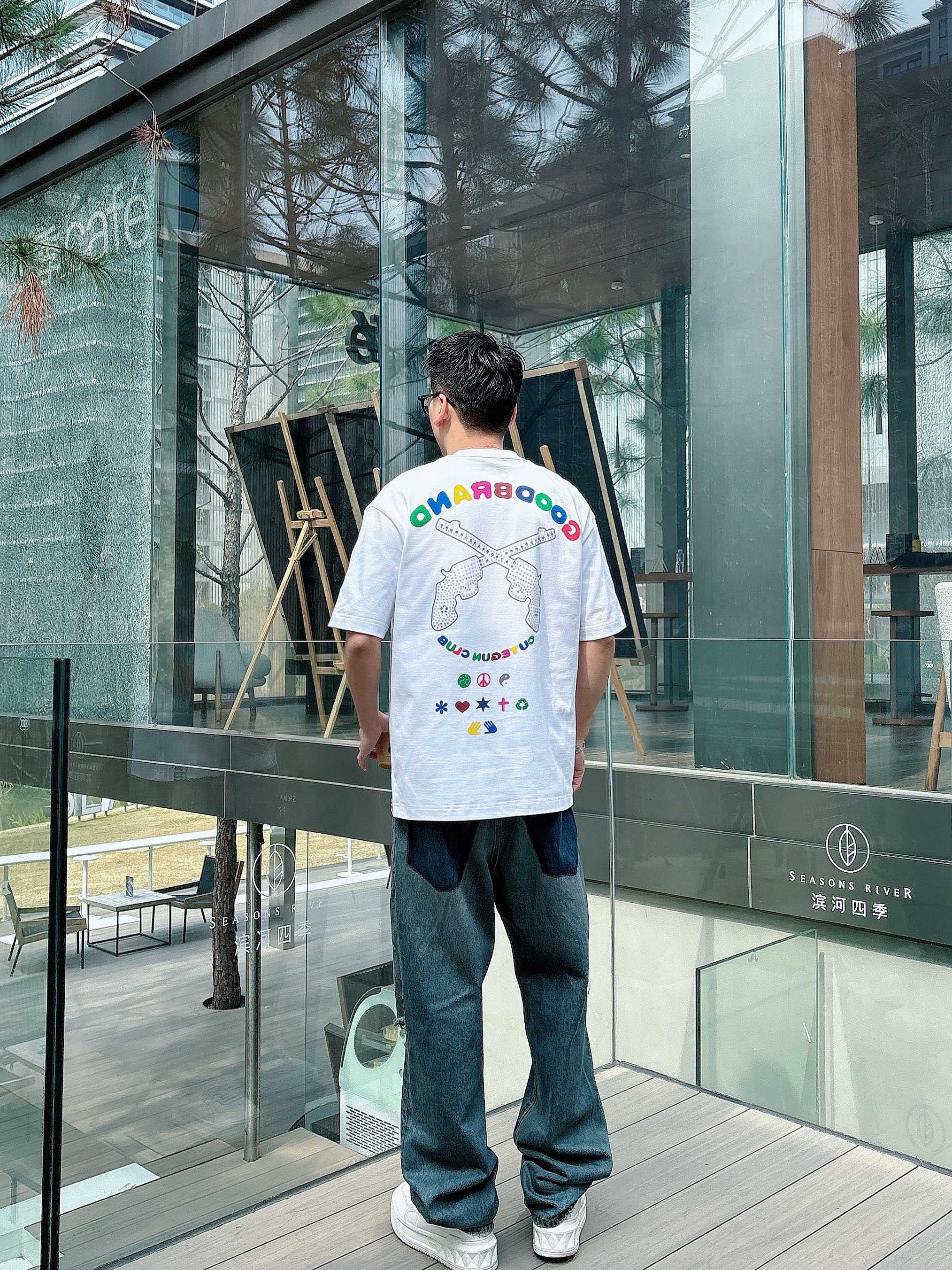     GOODBRAND  2025春夏新款首发专柜最新款短袖圆领T恤 高端订制 设计前卫时尚！品牌l