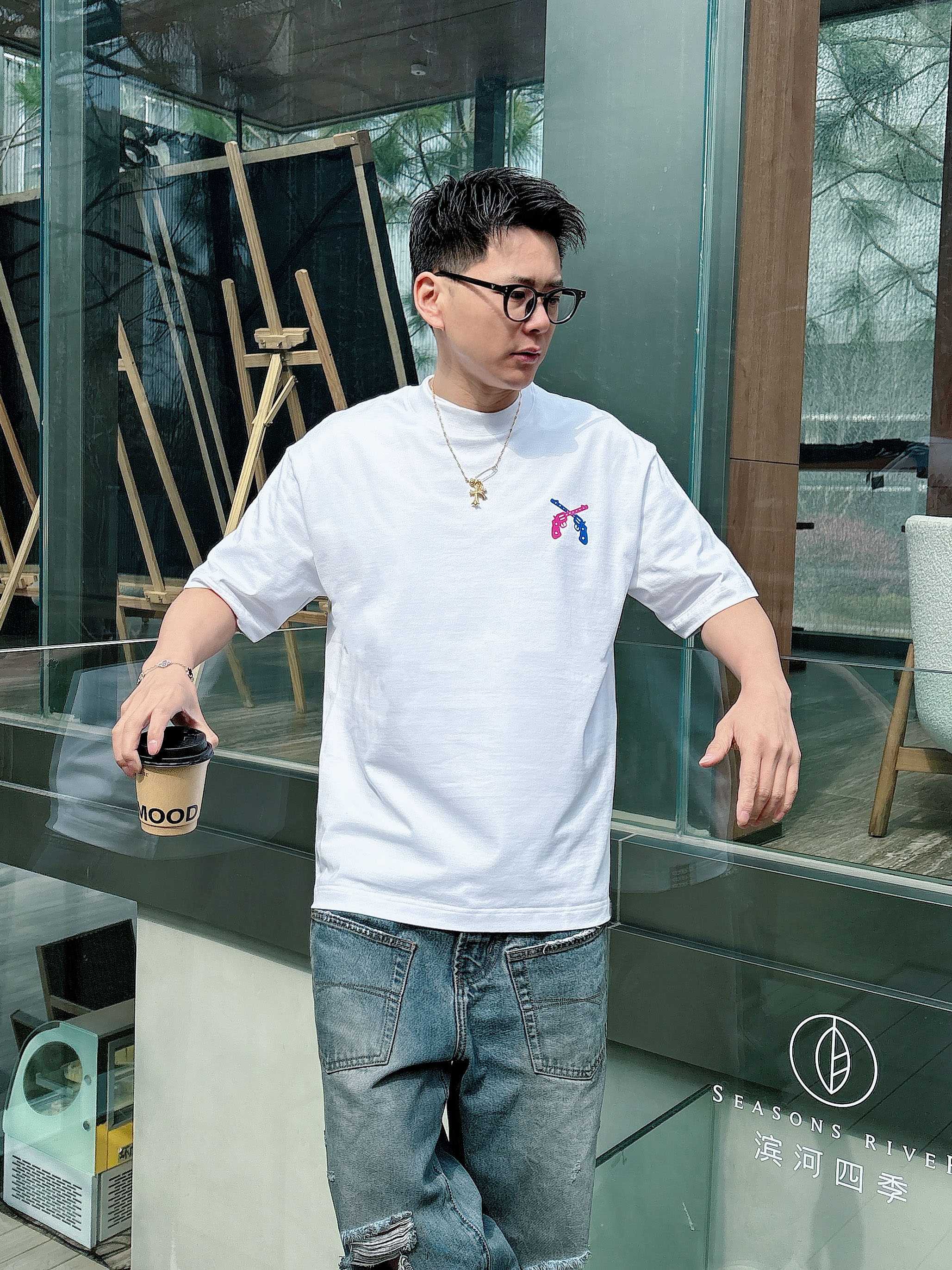    GOODBRAND  2025春夏新款首发专柜最新款短袖圆领T恤 高端订制 设计前卫时尚！品牌l