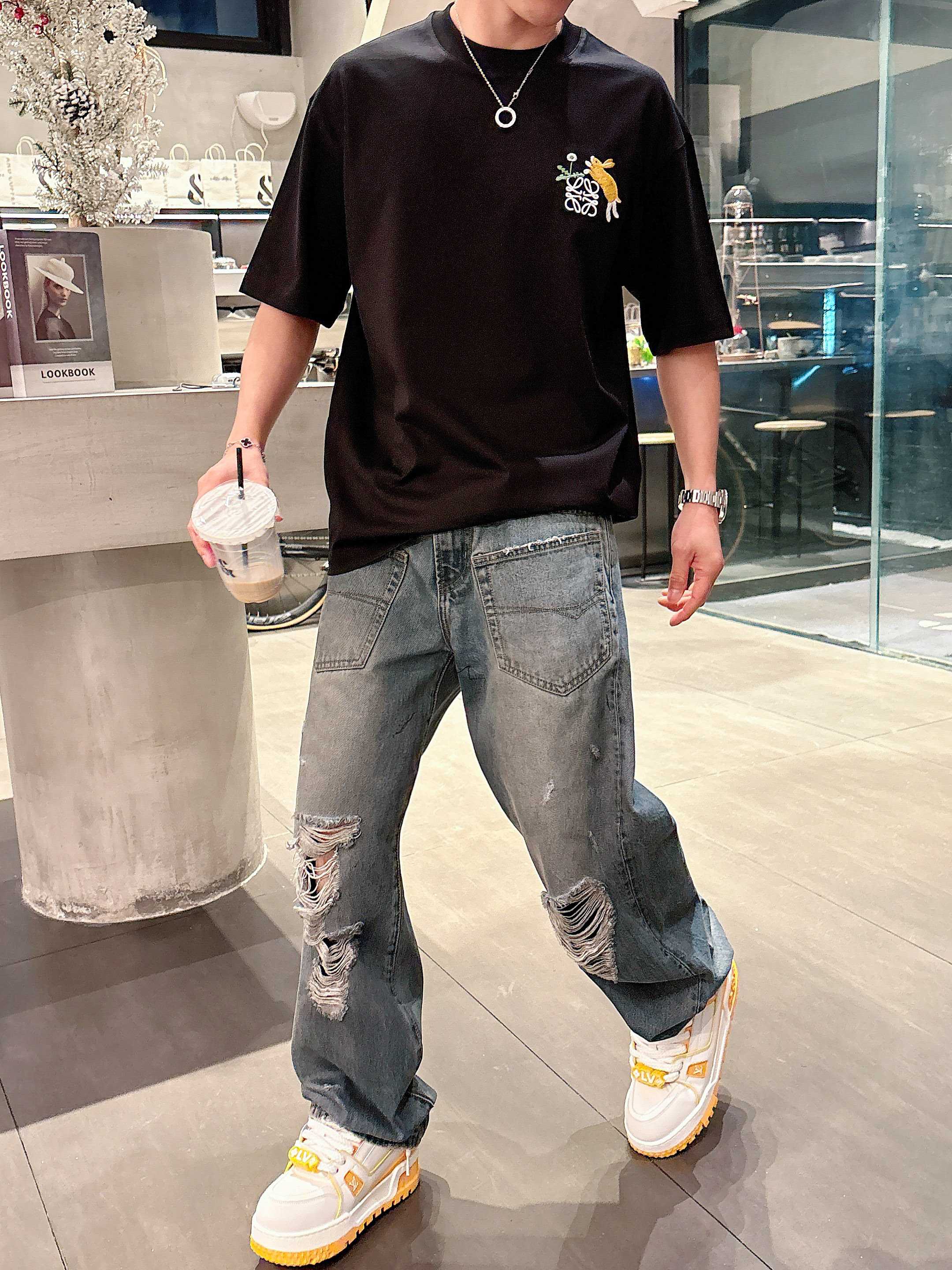     罗意威  2025春夏新款首发专柜最新款短袖圆领T恤 高端订制 设计前卫时尚！品牌logo重工艺