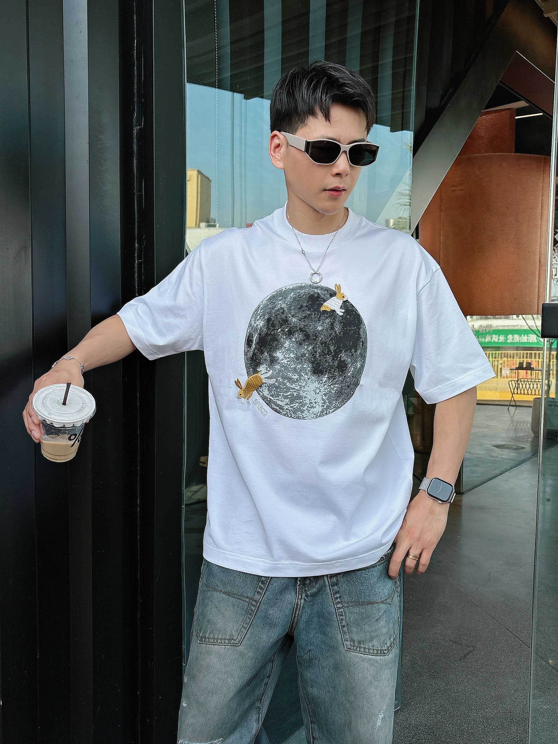 罗意威 2025春夏新款首发专柜最新款短袖圆领T恤 高端订制 设计前卫时尚！品牌logo重工艺设计 高端