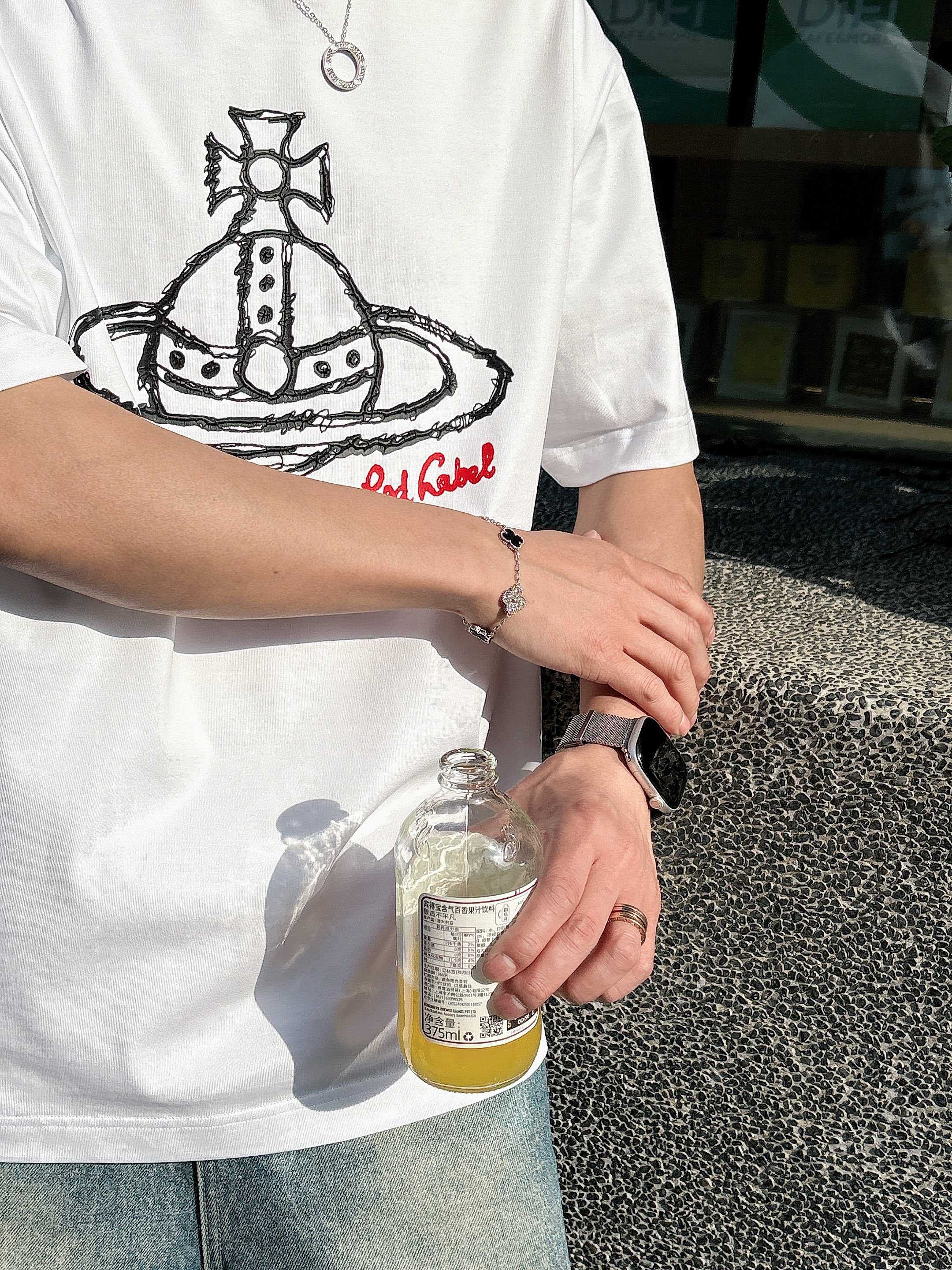 西太后 2025春夏新款首发专柜最新款短袖圆领T恤 高端订制 设计前卫时尚！品牌logo重工艺设计 高端