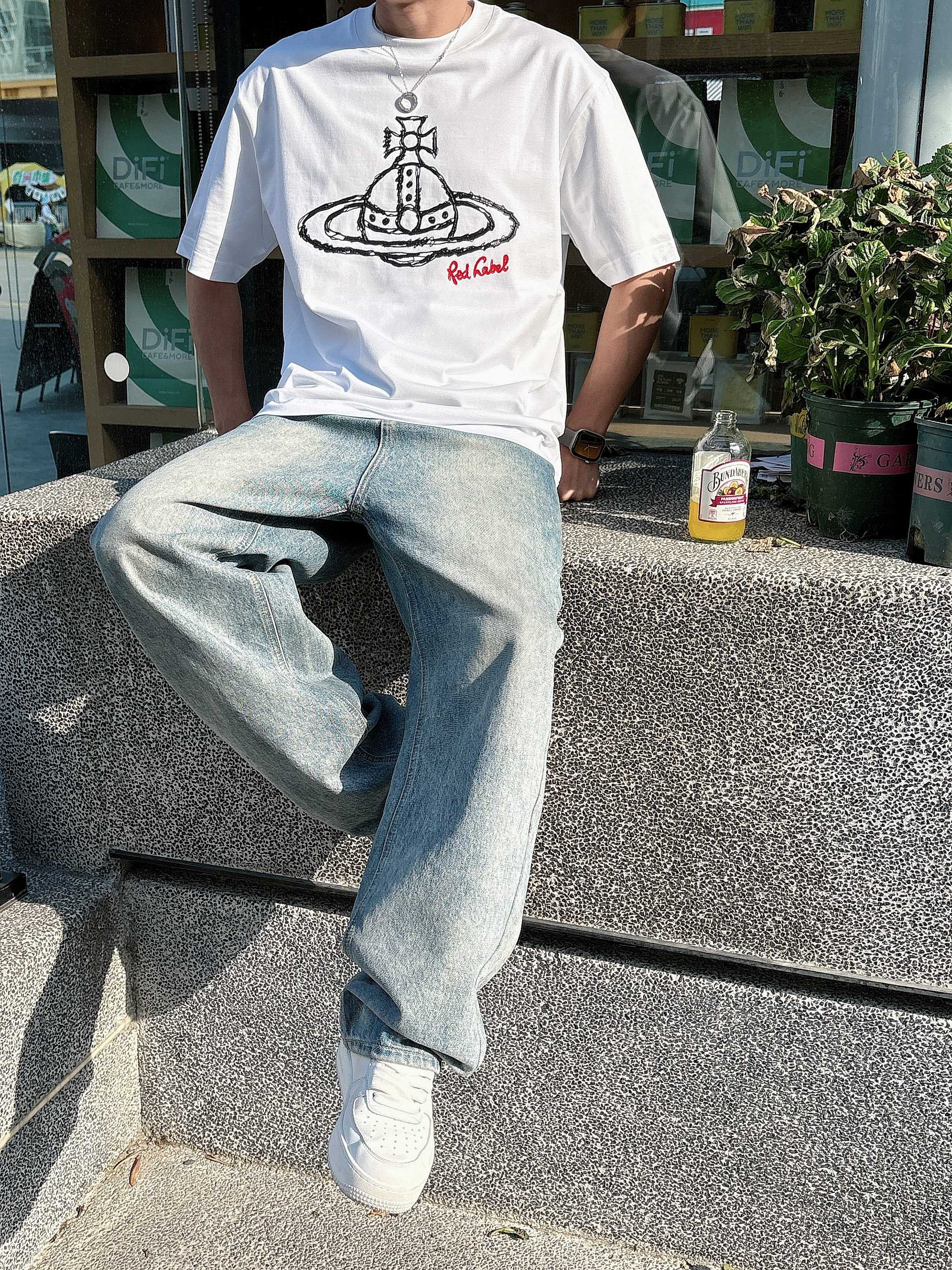 西太后 2025春夏新款首发专柜最新款短袖圆领T恤 高端订制 设计前卫时尚！品牌logo重工艺设计 高端