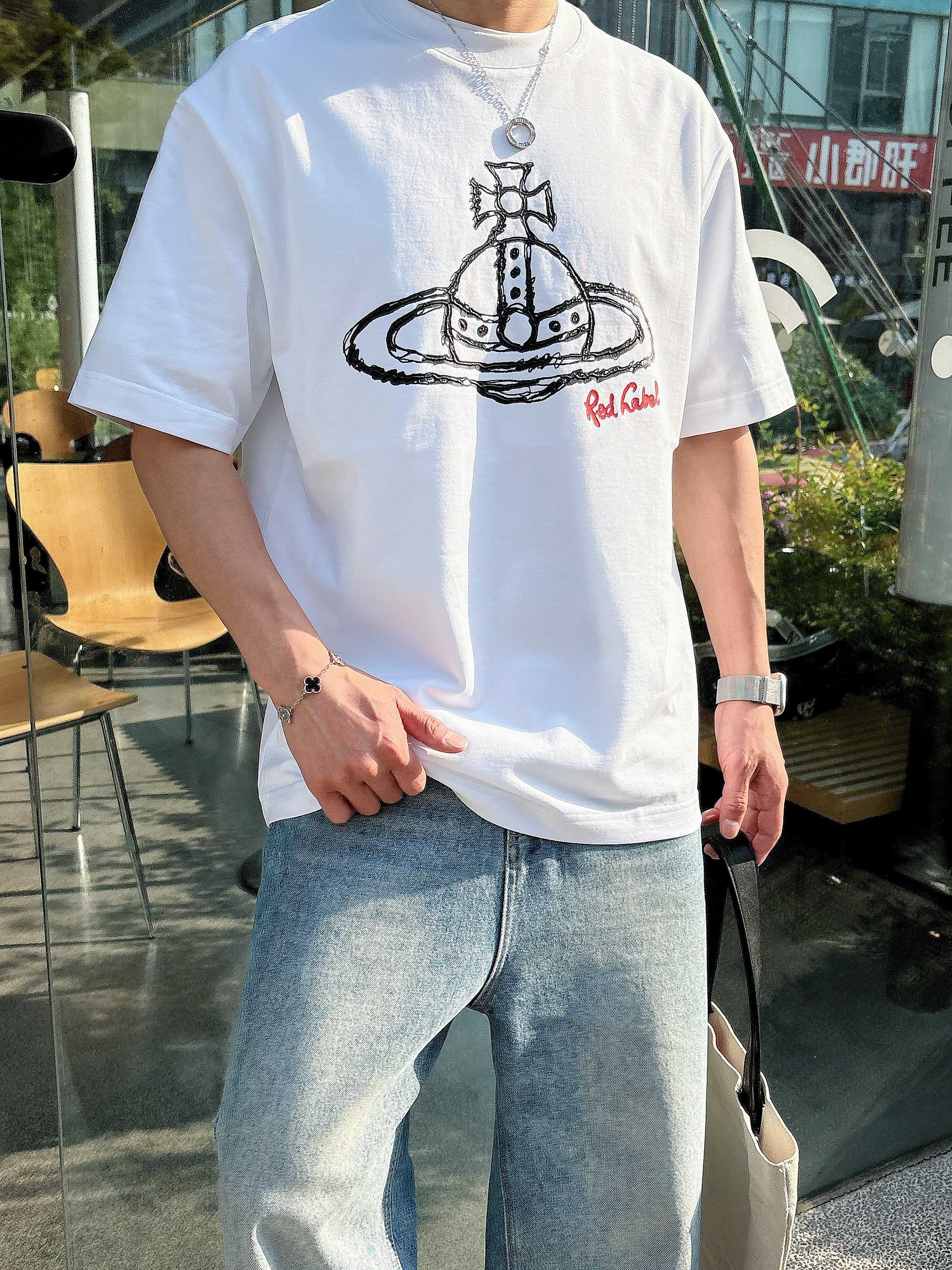 西太后 2025春夏新款首发专柜最新款短袖圆领T恤 高端订制 设计前卫时尚！品牌logo重工艺设计 高端