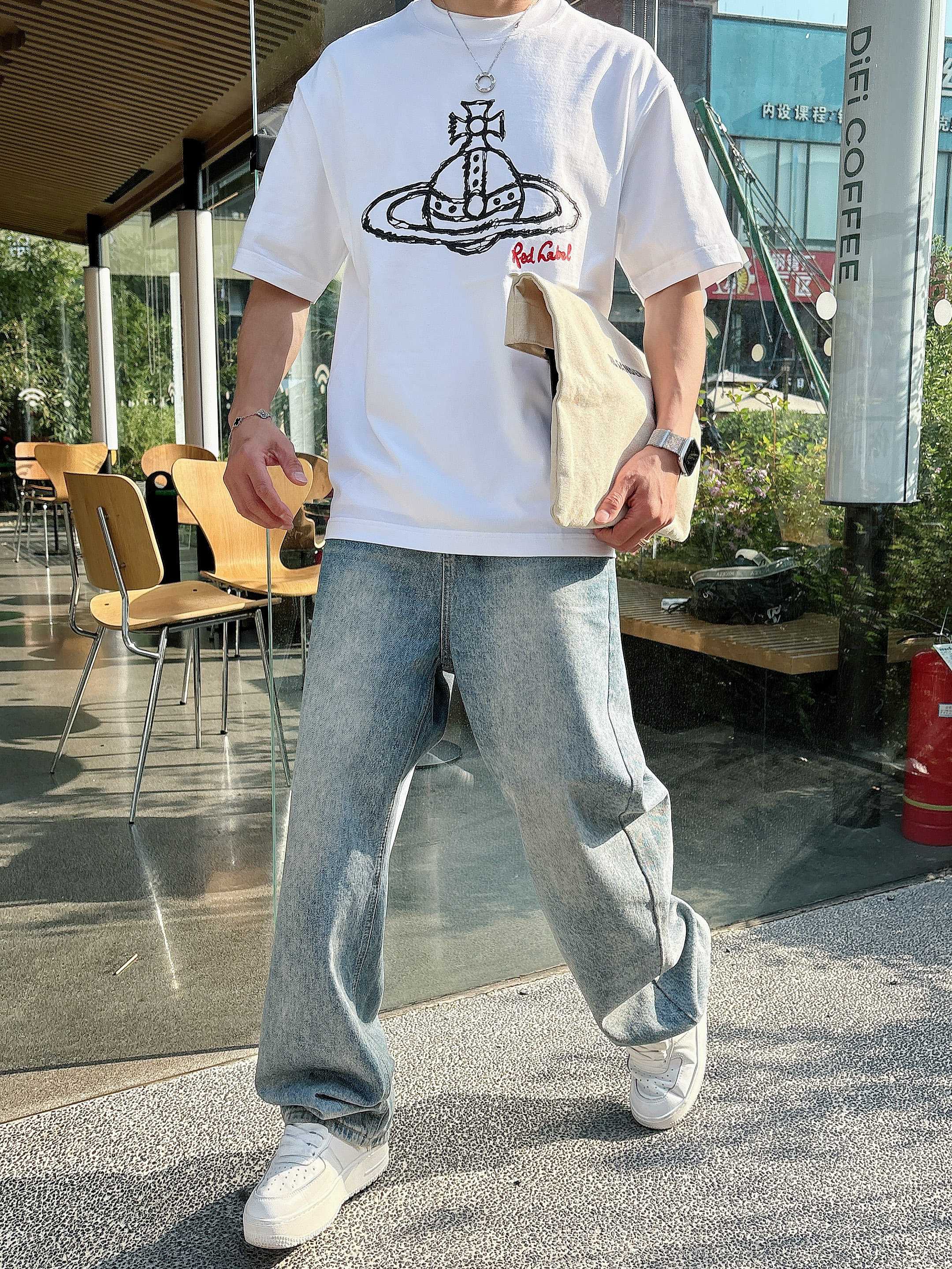 西太后 2025春夏新款首发专柜最新款短袖圆领T恤 高端订制 设计前卫时尚！品牌logo重工艺设计 高端