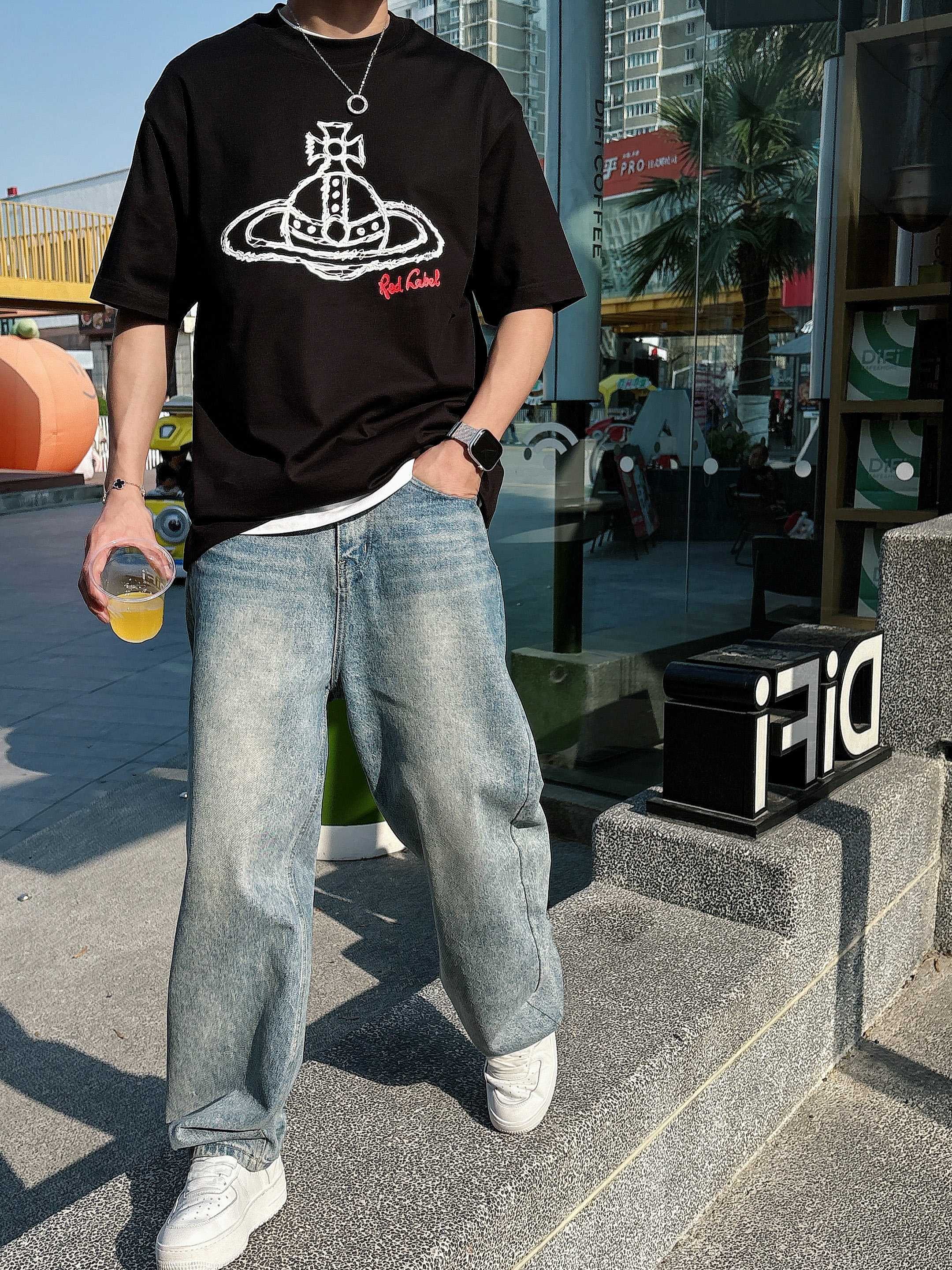 西太后 2025春夏新款首发专柜最新款短袖圆领T恤 高端订制 设计前卫时尚！品牌logo重工艺设计 高端