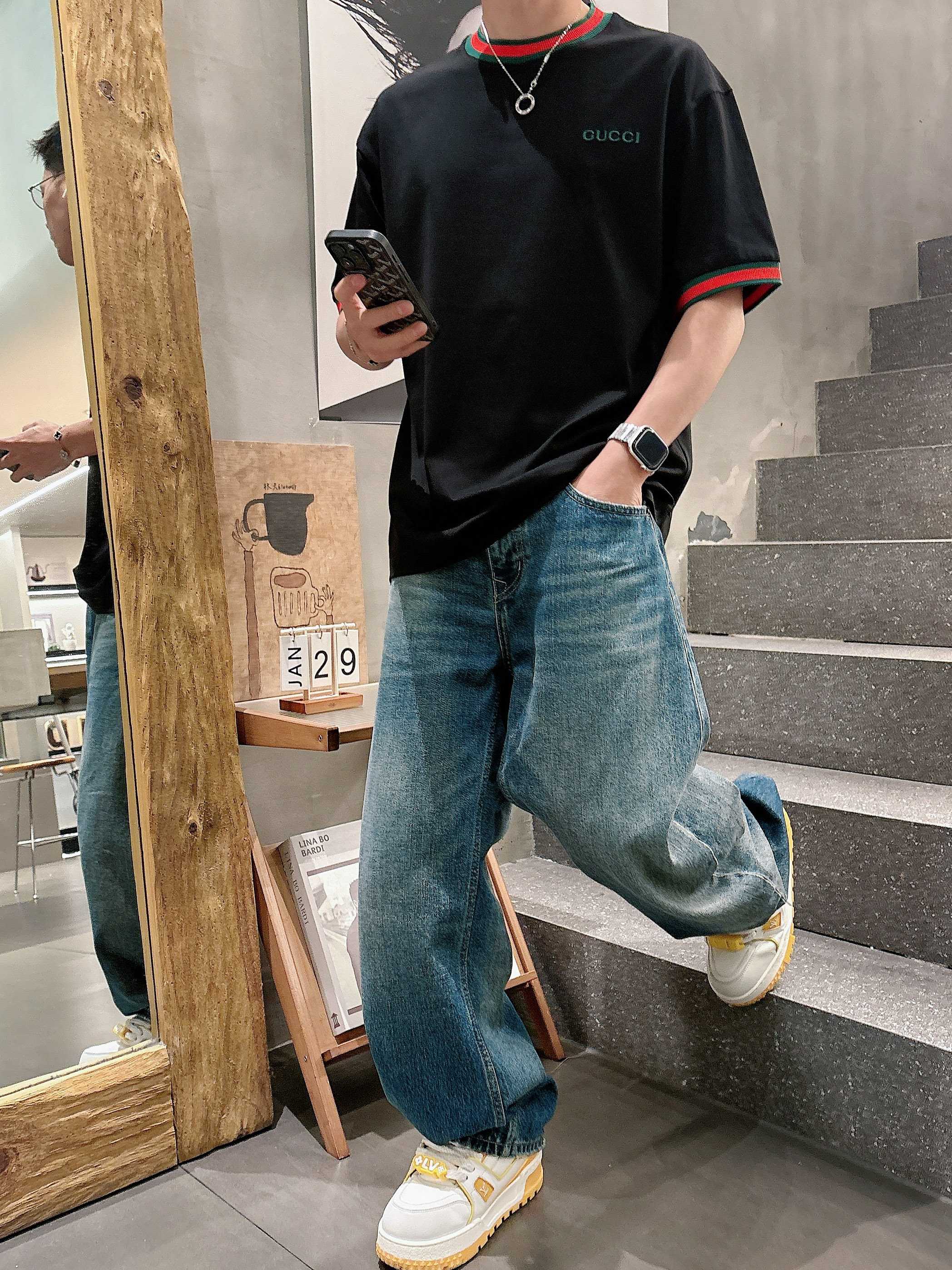 【 古驰 2026春夏 · 高阶定制T恤】🔹 核心面料：秘鲁进口匹马棉 × 顶级丝光工艺🔹 核心体感：蚕