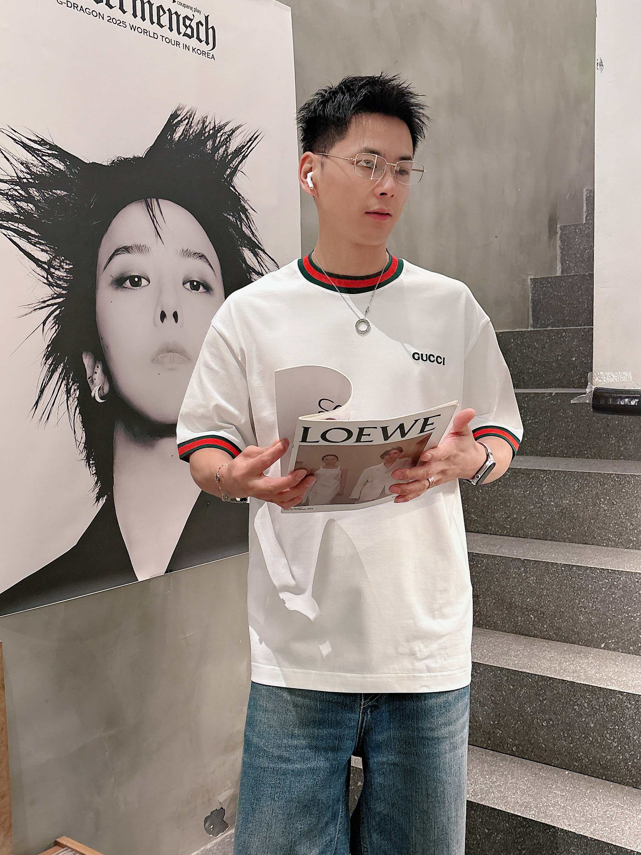 【 古驰 2026春夏 · 高阶定制T恤】🔹 核心面料：秘鲁进口匹马棉 × 顶级丝光工艺🔹 核心体感：蚕