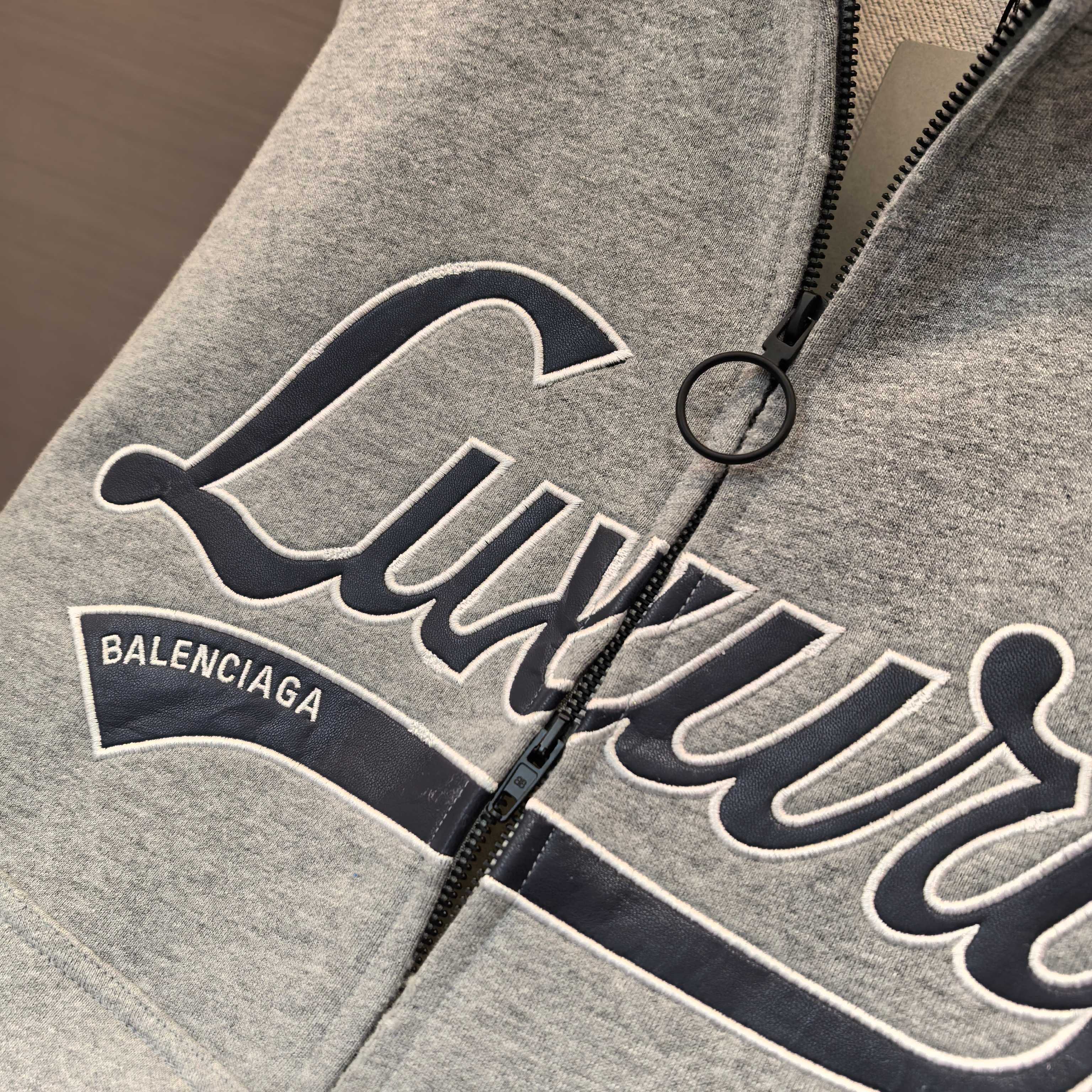 Balenciaga Luxury Embroidered Gray Zip-Up Hoodie 4 a1757151890466 1803