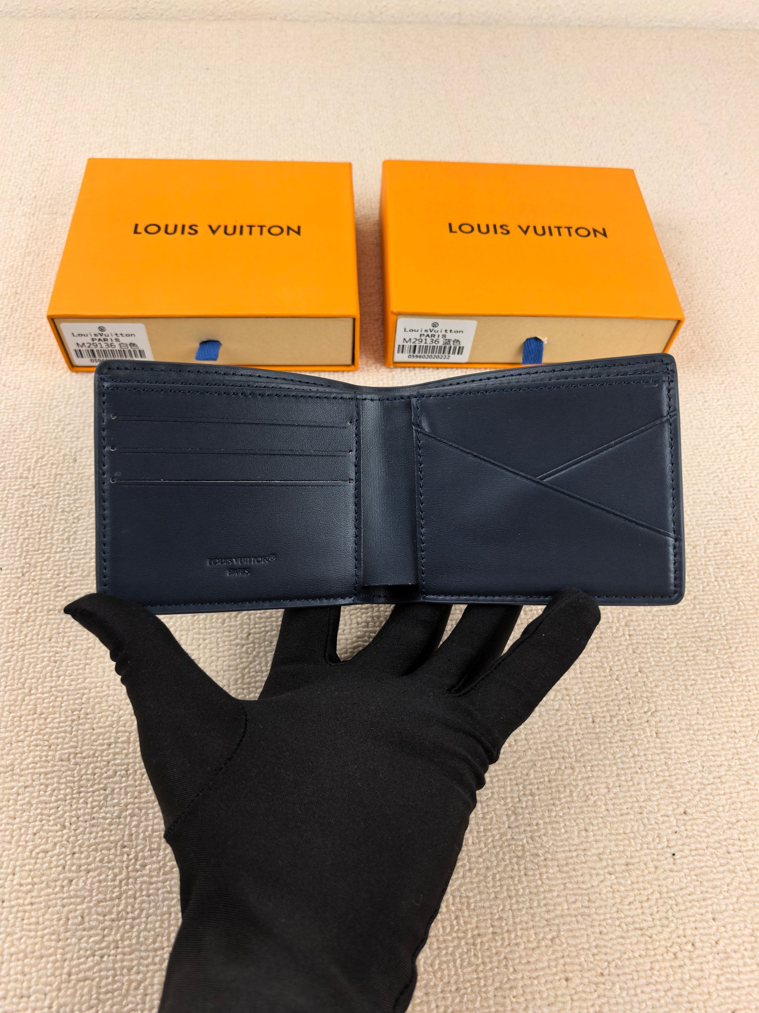 ルイ・ヴィトン 二つ折り財布 ネイビー コンパクト - 画像 5