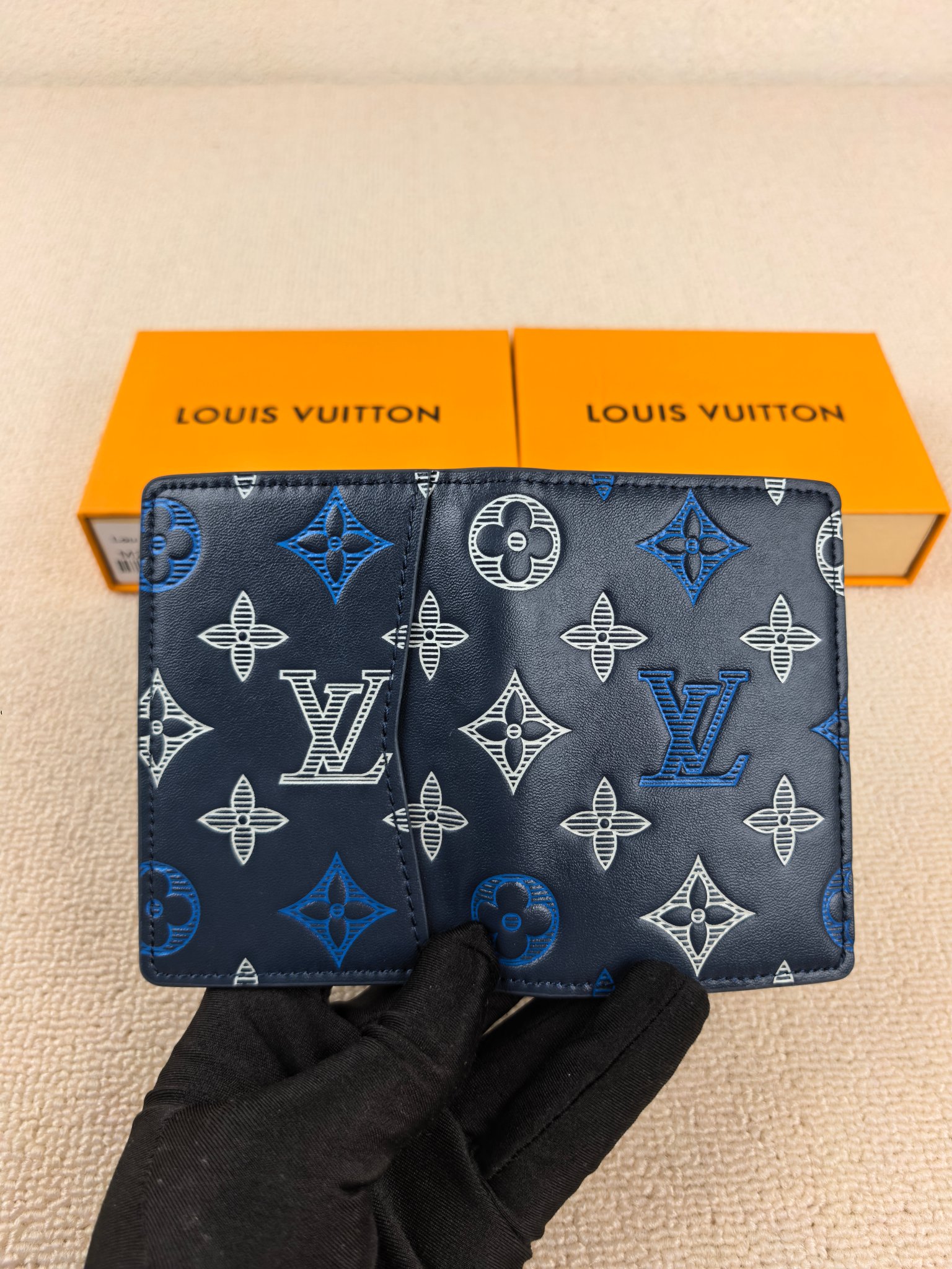 ルイ・ヴィトン 三つ折り財布 ネイビー コンパクト - 画像 3