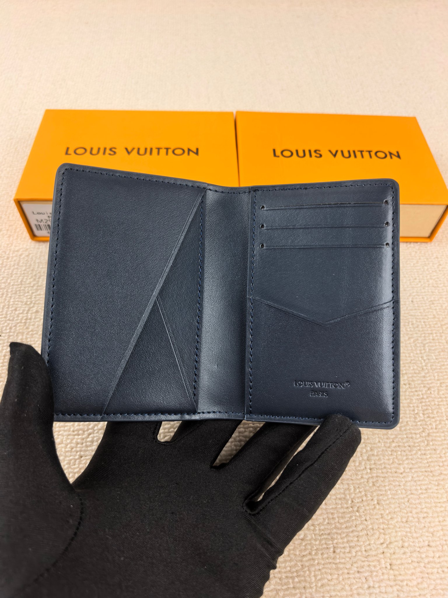 ルイ・ヴィトン 三つ折り財布 ネイビー コンパクト - 画像 5