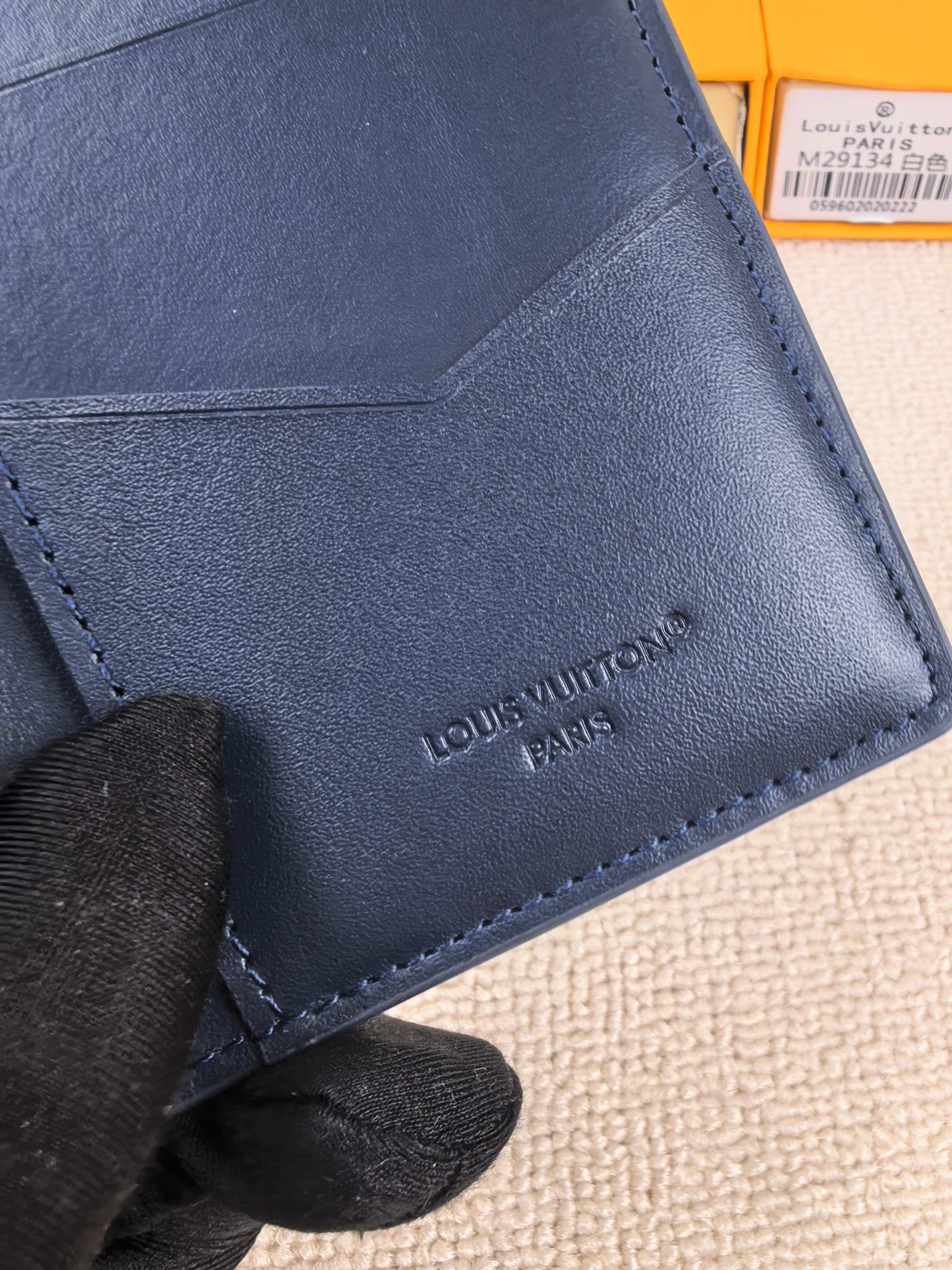 ルイ・ヴィトン 三つ折り財布 ネイビー コンパクト - 画像 6