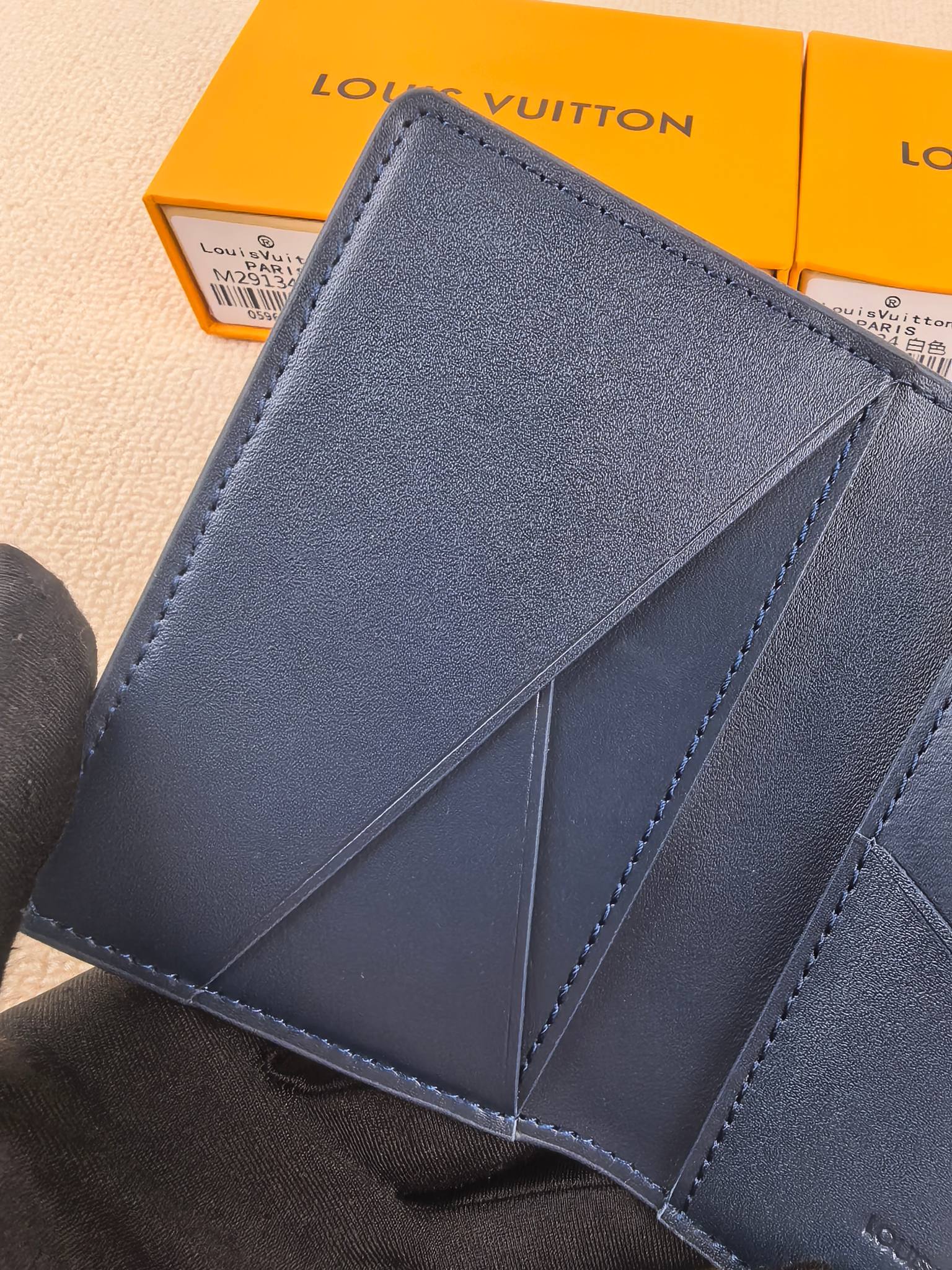 ルイ・ヴィトン 三つ折り財布 ネイビー コンパクト - 画像 7