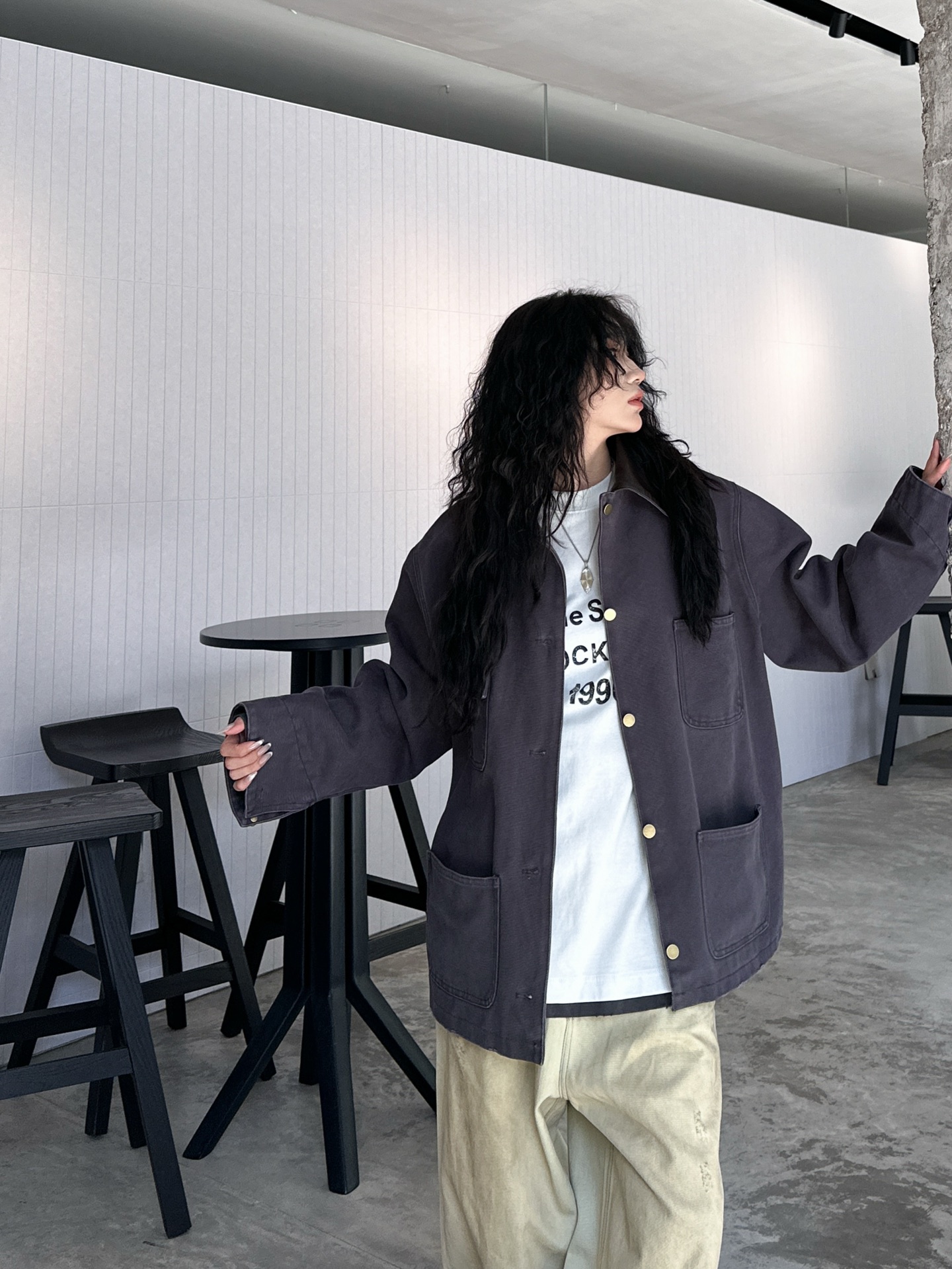 NO:315763,P home | New denim jacket, pure cotton denim fabric, imitation leather neckline design, retro colored monkey faded treatment, Bane style grasp, old-fashioned color brushed fashion score, original mold opening custom hardware accessories, loose style for men and women, size Sml, jackets & coats, alexander wang19860909P家｜新款牛仔外套,纯棉牛仔面料,仿真皮领口设计,复古彩色马骝褪色处理巴恩风拿捏,做旧刷色时尚满分,原版开模定制五金配件,宽松版型男女同款,尺码Sml,,jackets & coats,alexander wang,Women's clothing