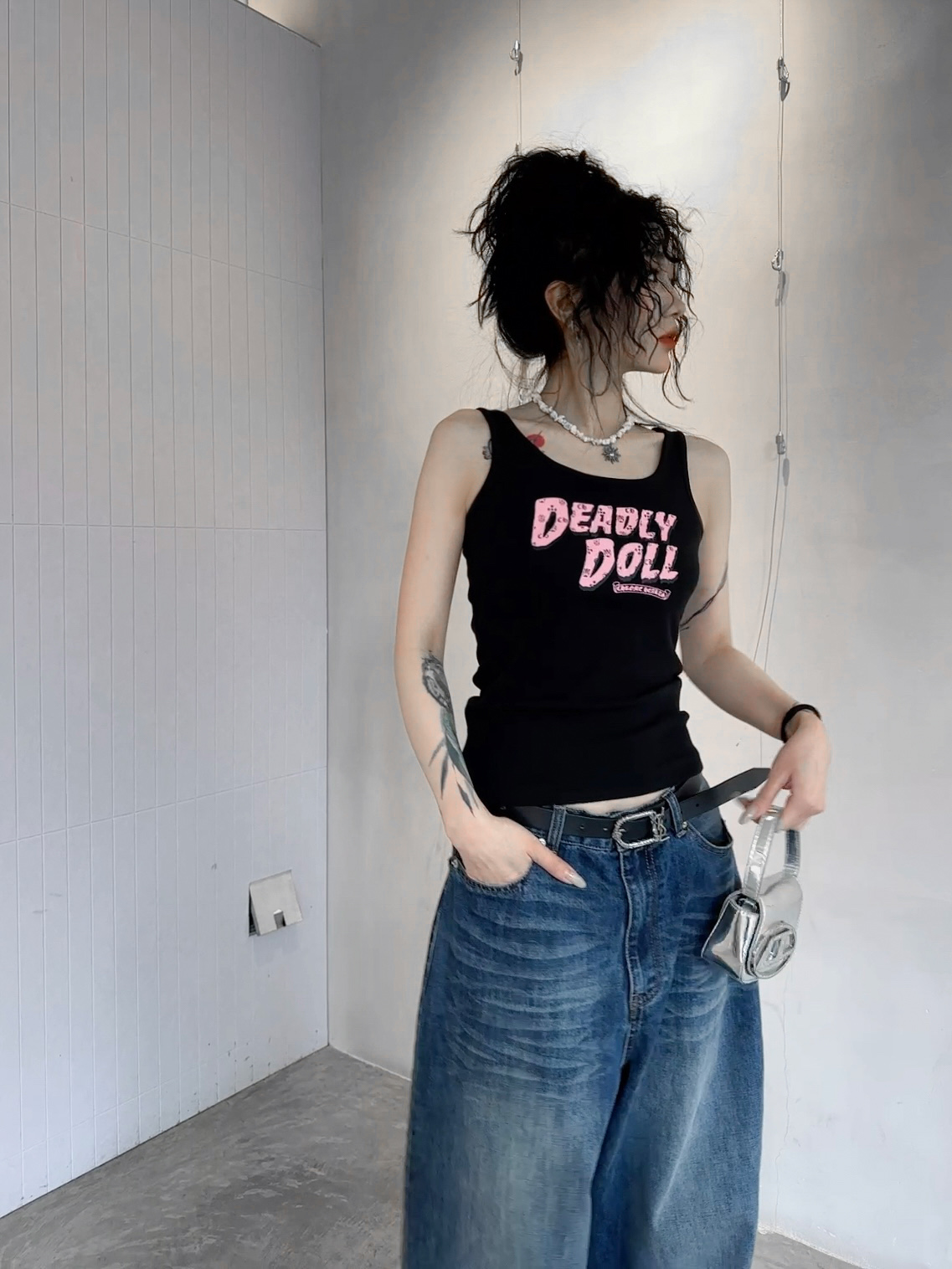 NO:311412,Croxin｜New printed vest, 94 cotton, 6 spandex, classic letter printing, slim fit and slim, casual and fashionable, size SML, chrome hearts, alexander wang19860909克罗心｜新款印花背心,94棉,6氨纶,经典字母印花,修身显瘦,休闲时尚, 尺码SML,,chrome hearts,alexander wang,Women's clothing