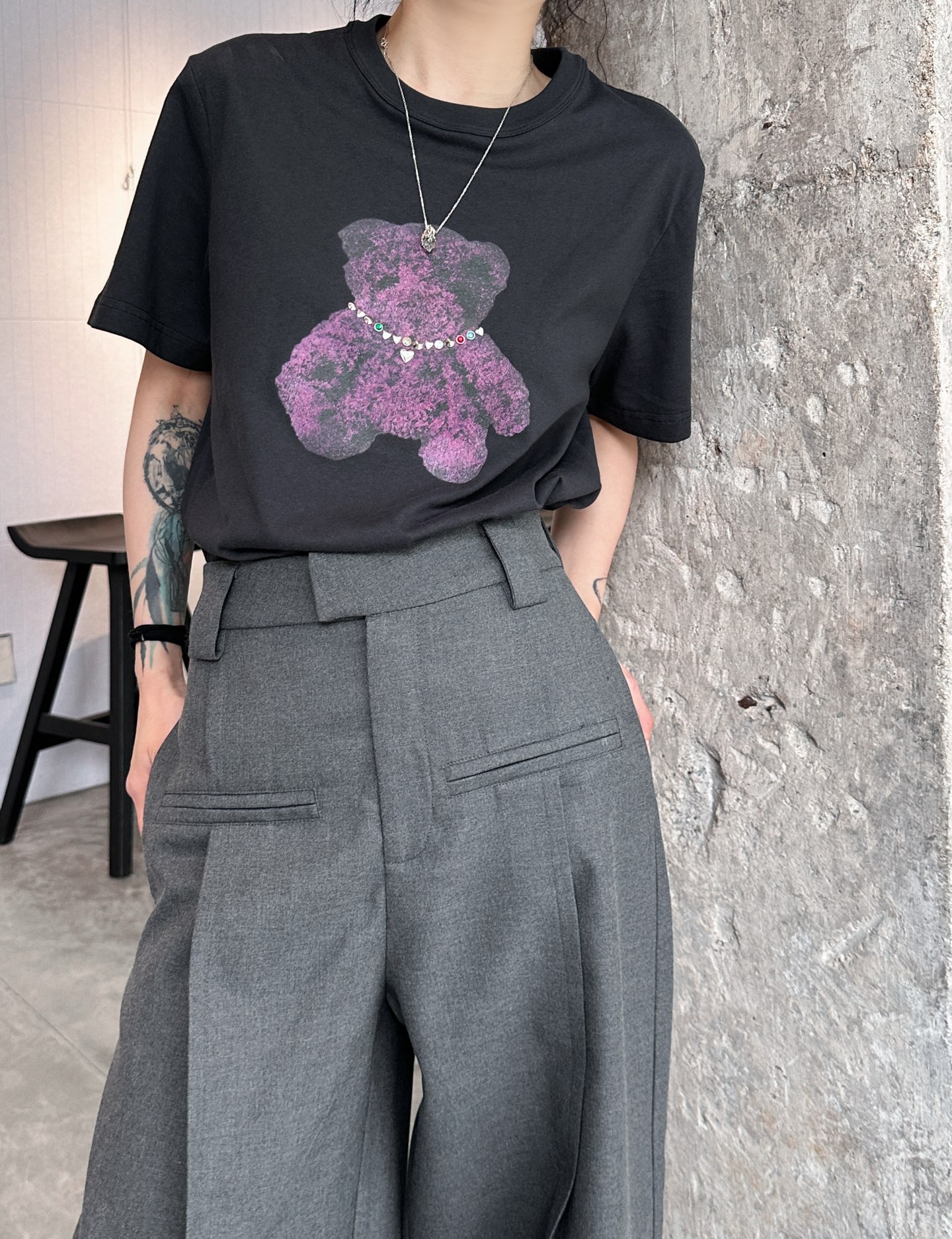 NO:312387,Well｜New T-shirt, mercerized cotton fabric is soft and skin-friendly, imported offset printing design on the chest, hand-made beaded three-dimensional, classic bear prints are cute and full of scores, size Sml, tees, t-shirt, alexander wang19860909Well｜新款t恤,丝光棉面料柔软亲肤,胸前进口胶印设计,手工串珠立体感十足,经典小熊印花可爱满分,尺码Sml,,tees，t-shirt,alexander wang,Women's clothing