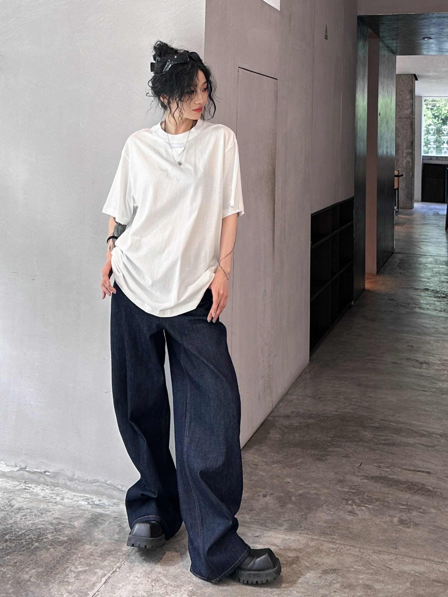 NO:321804,P Home | New Washing Short Sleeve, 100% Cotton is simple and fashionable, not picky, loose silhouette, can be used for commuting and casual inner wear, size SML, T-shirt, alexander wang19860909P家｜新款洗水短袖,百分百棉简单时尚不挑人,宽松廓形,通勤休闲内搭皆可,尺码SML,,T-shirt,alexander wang,Women's clothing