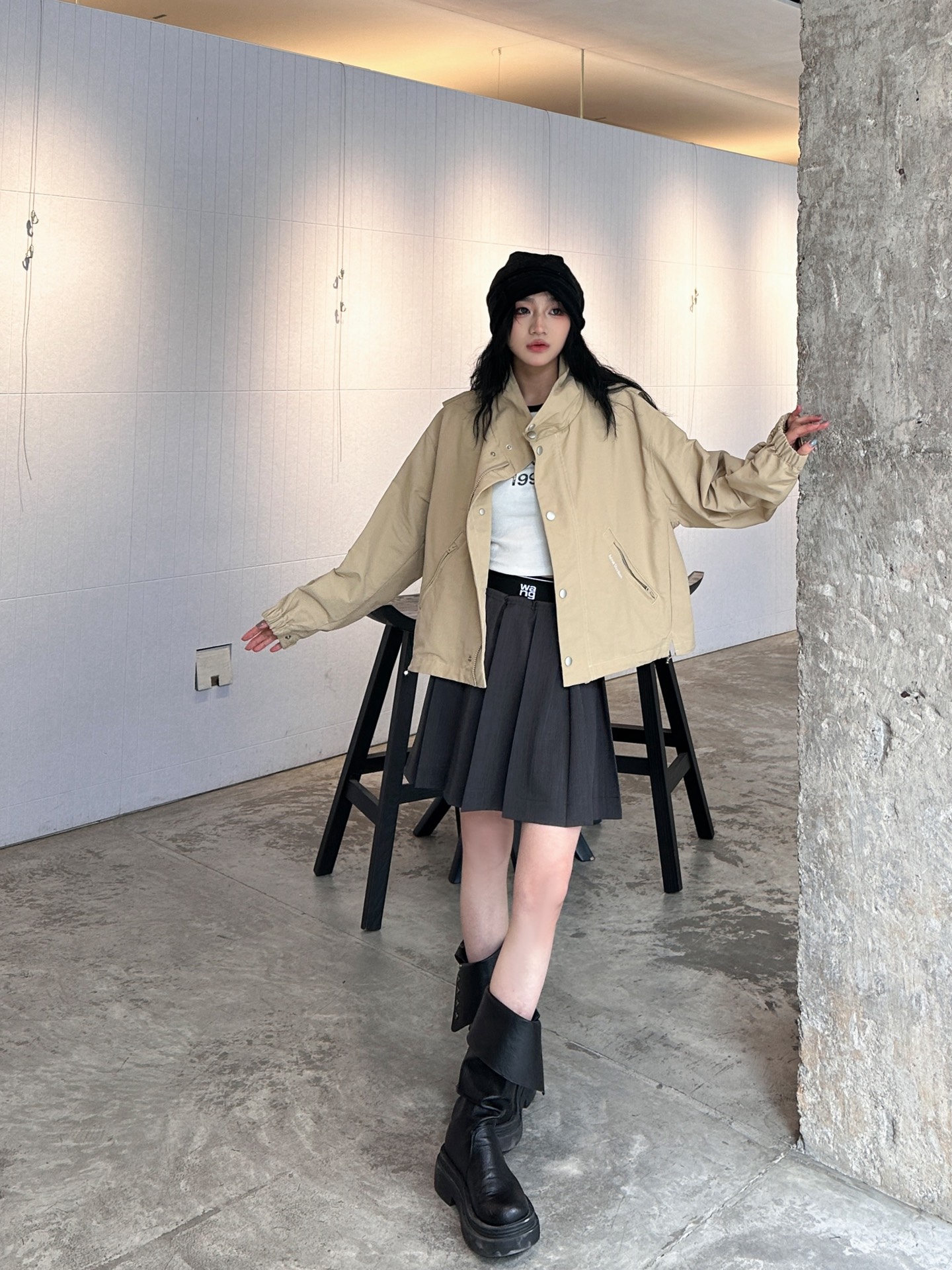 NO:317359,ACNE｜New windbreaker, pure cotton fabric breathable and comfortable, short jacket style is small and friendly, adjustable hem drawstring, loose cut and inclusive, size Sml, acne studios, jackets & coats, alexander wang19860909ACNE｜新款风衣,纯棉面料透气舒适,短款夹克版型小个子友好,下摆抽绳可调节,宽松剪裁包容性强,尺码Sml,,acne studios,jackets & coats,alexander wang,Women's clothing