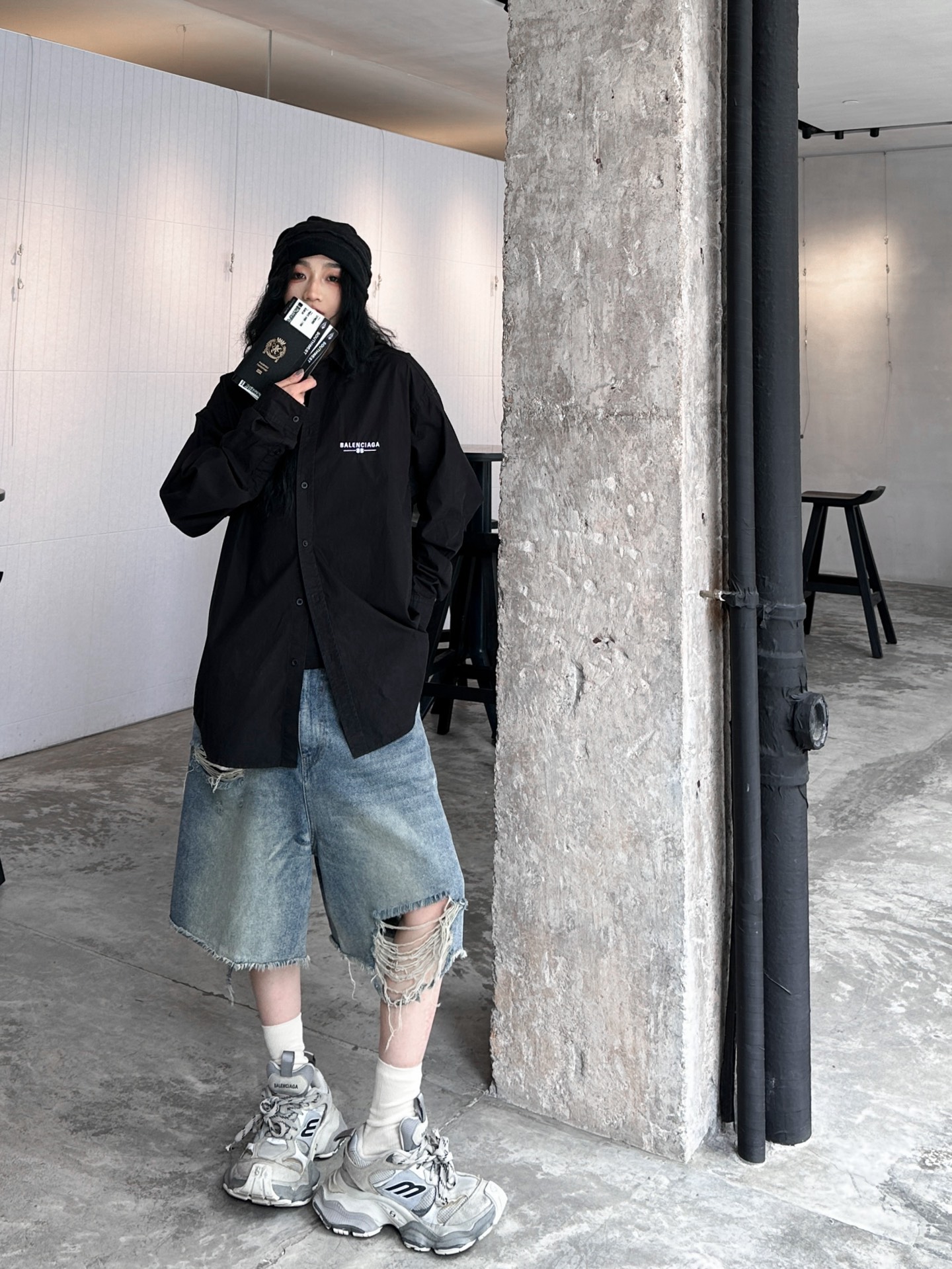 NO:317373,NEW｜New shirt, wash cotton fabric three-dimensional comfort, super dense three-dimensional plain embroidery design on the chest, loose style same as men and women, size Sml, shirts, alexander wang19860909NEW｜新款衬衫,水洗棉面料立体舒适,胸前超密立体平纹刺绣设计,宽松版型男女同款,尺码Sml,,shirts,alexander wang,Women's clothing