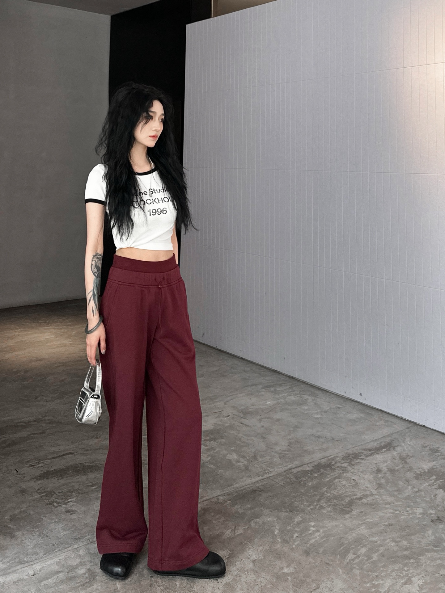 NO:319691,ACNE｜New trousers, high elastic cotton fabric, comfortable upper body, wide threaded waist design to cover flesh to make you look slim, high elastic slim fit not tight, straight fit and straight fit, leg shape modification, size Sml, acne studios, alexander wang19860909ACNE｜新款长裤,高弹力棉面料,上身舒适,腰部宽螺纹设计遮肉显瘦,高弹力修身不紧身,直筒版型修饰腿型,尺码Sml,,acne studios,alexander wang,Women's clothing