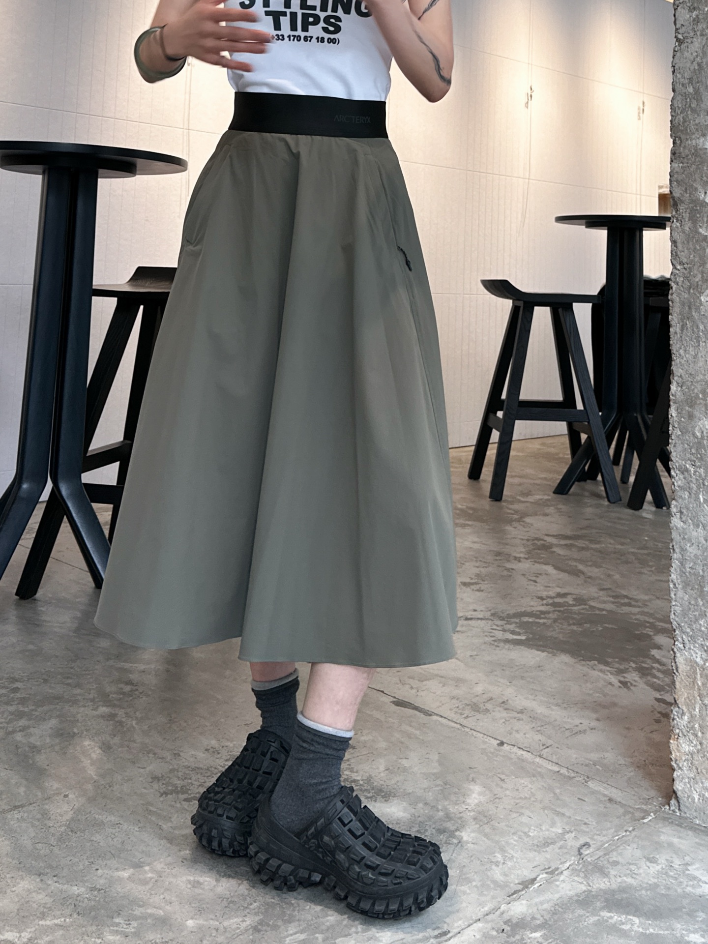 NO:319674,ARC｜New skirt, imported recycled fiber fabric, thin fabric is soft and slim, three-dimensional breathable and comfortable, quick-drying fabric is sports and casual, elastic and adjustable waist, size Sml [Washing instructions: The water temperature should not exceed 40℃ when washing, squeeze and wash, avoid twisting, should be spread out and dry, do not expose the sun],, skirts, alexander wang19860909ARC｜新款半裙,进口再生纤维面料,薄款面料柔软修身,手感立体透气舒适,速干面料运动休闲,腰部弹力松紧可调节,尺码Sml ［洗涤须知洗涤时水温不超过40℃,挤压洗,忌拧绞,宜摊阴干,勿暴晒］,,skirts,alexander wang,Women's clothing