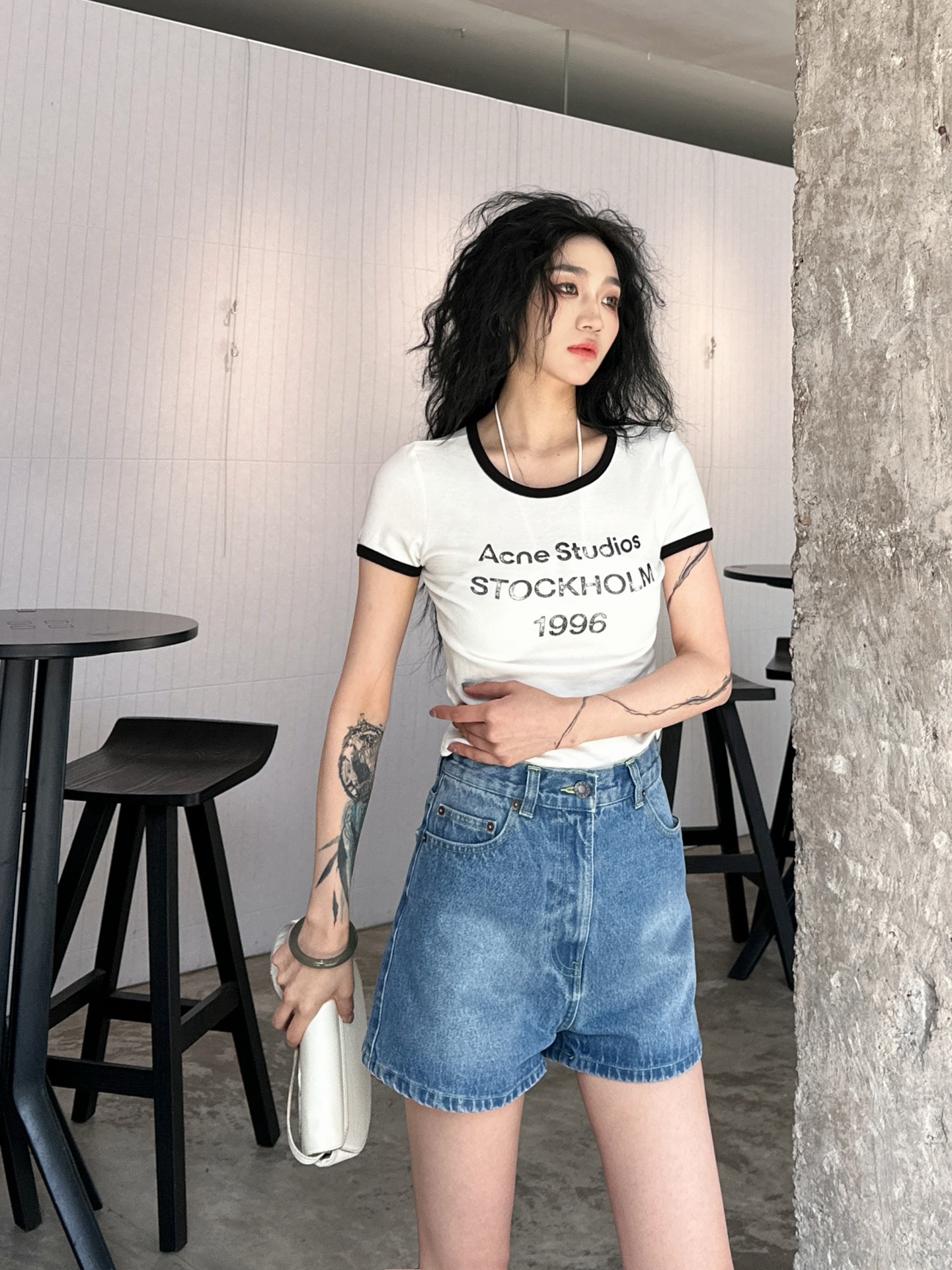 NO:420757,P home | New washing cowboy shorts, classic and versatile washing water color, size sml, shorts, alexander wang19860909P家 ｜ 新款洗水牛仔短裤,经典百搭洗水色,尺码sml,,shorts,alexander wang,Women's clothing