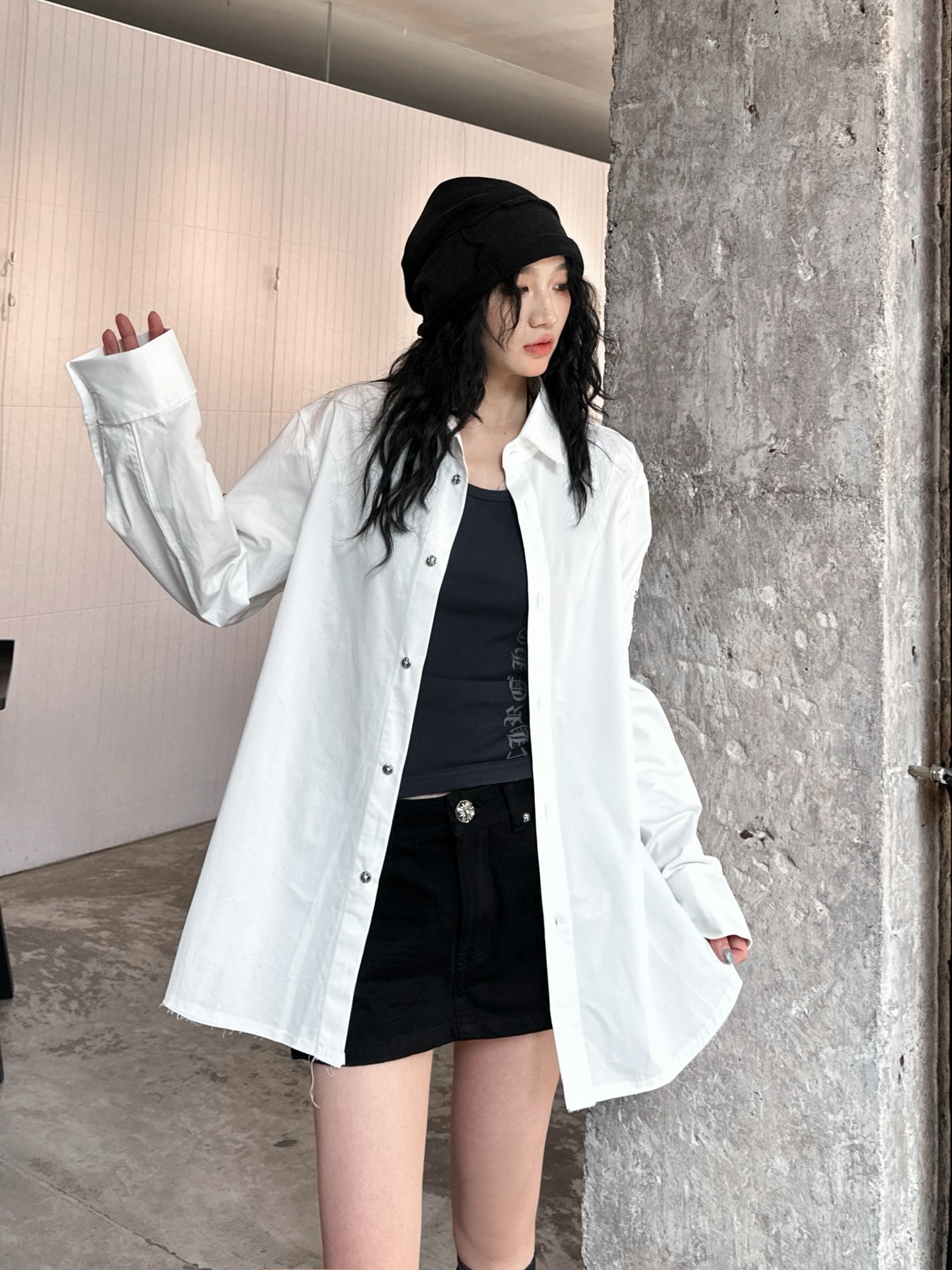 NO:329961,Croxin | New shirt, full-body nailing process, high-density cotton fabric, same style for men and women, size sml, chrome hearts, alexander wang19860909克罗心 ｜ 新款衬衣,全身打钉工艺,高密棉面料,男女同款,尺码sml,,chrome hearts,alexander wang,Women's clothing