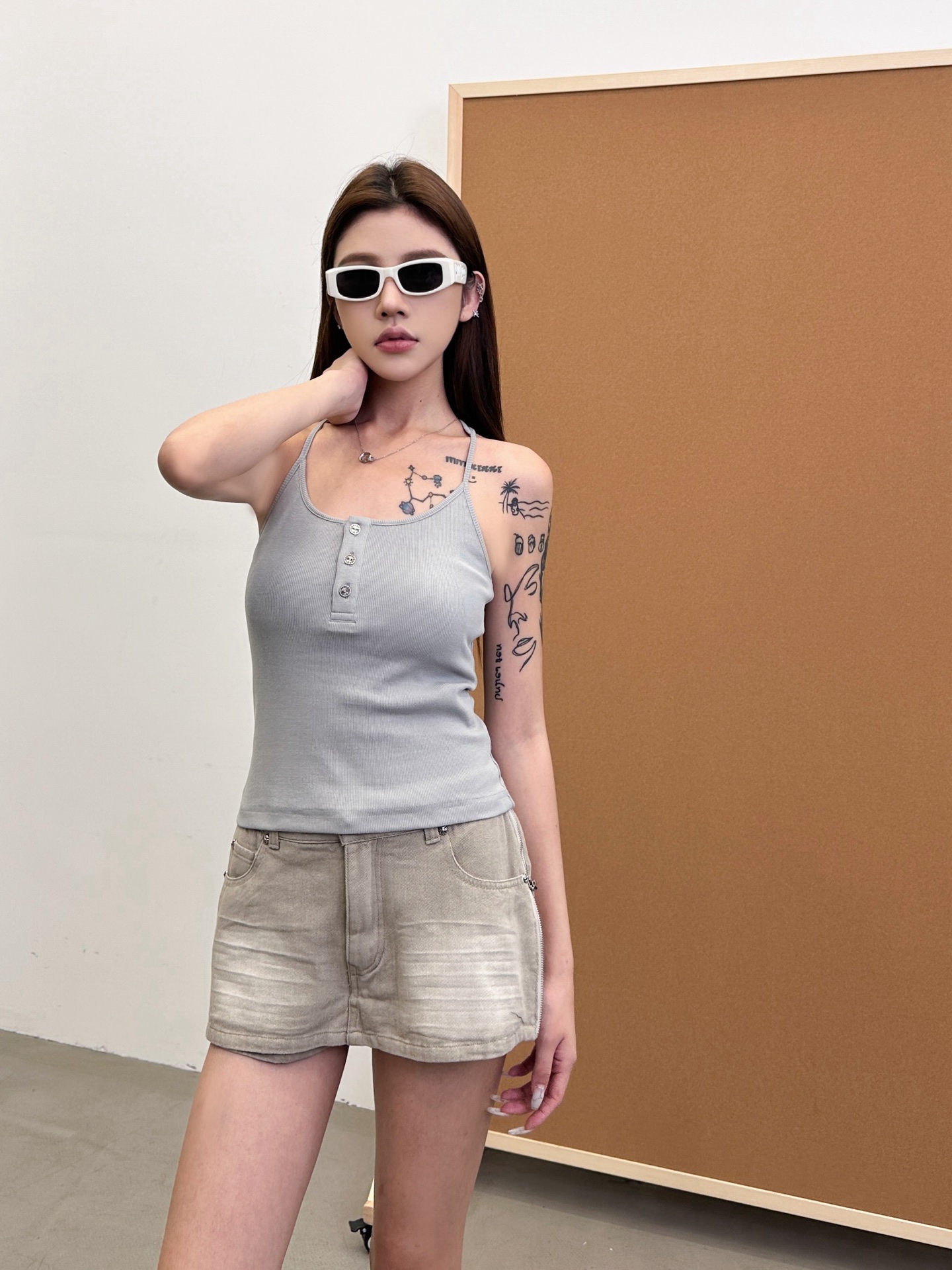 NO:335169,Croxin | New vest, classic embroidery logo, casual and fashionable style, size sml, chrome hearts, alexander wang19860909克罗心 ｜ 新款背心,经典刺绣标,休闲时尚版型,尺码sml,,chrome hearts,alexander wang,Women's clothing